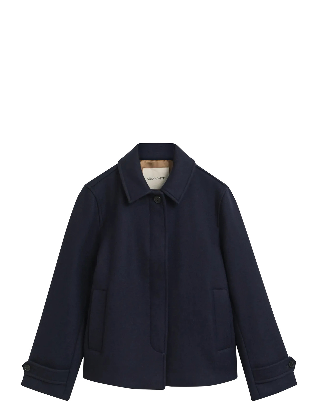 GANT Kurz Wolle Blend Car Mantel Navy - XS - Damen