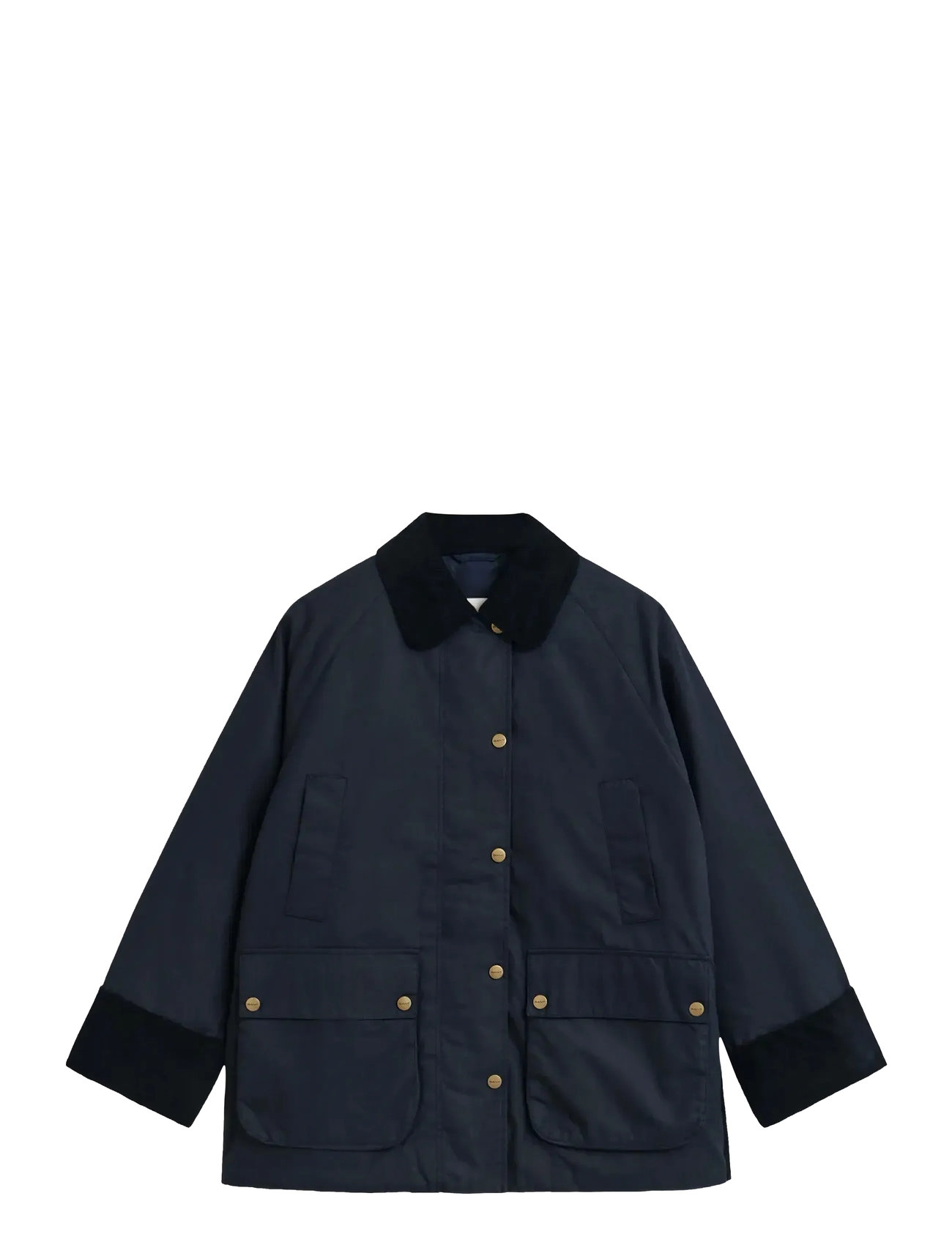 GANT Waxed Baumwolle Double Decker Jacke Navy - XL - Damen