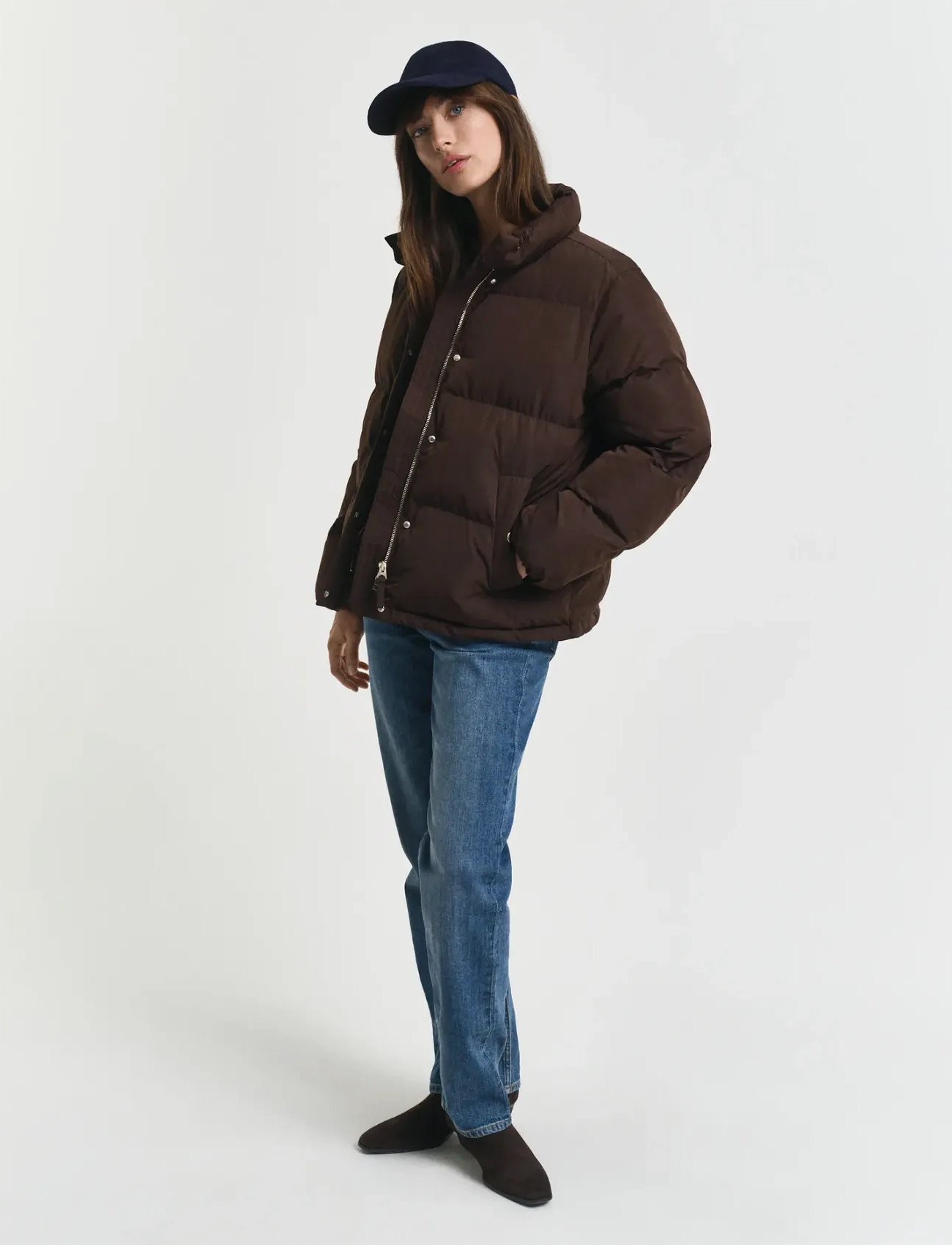 GANT Active Cloud Jacket, XL, Brown, Jakker > Vatteret Jakke, Dame