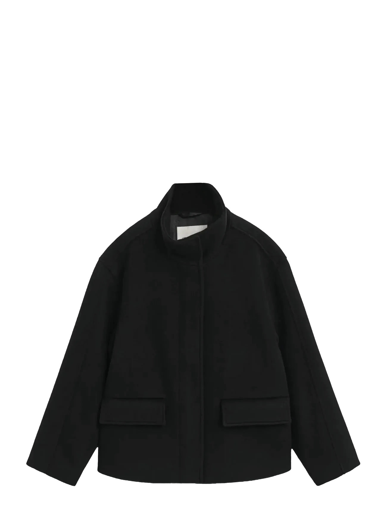 GANT Kurz Wolle Jacke With Zip Schwarz - L - Damen