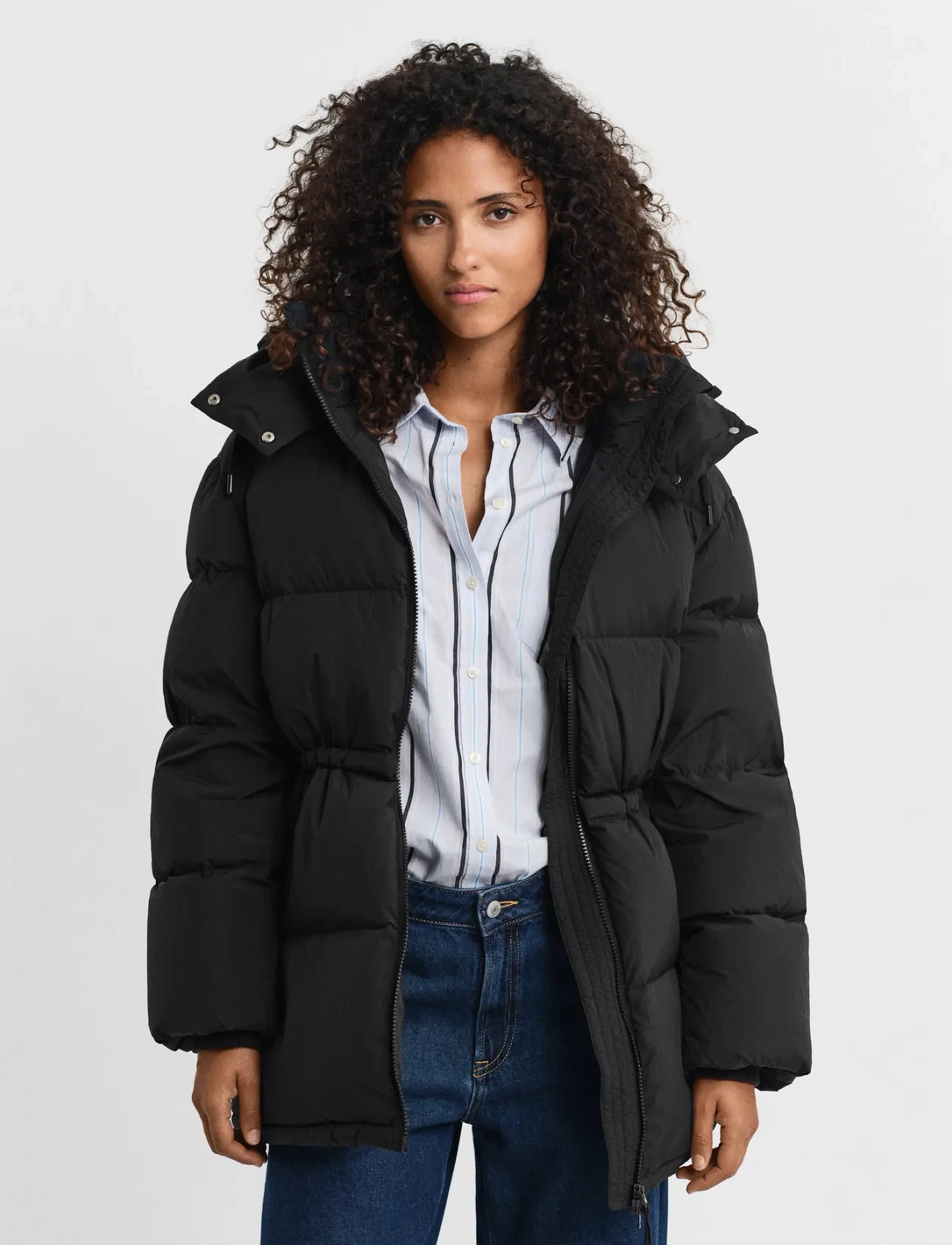 GANT Mid Length Down Jacket, S, Multi/patterned, Jakker > Vatteret Jakke, Dame