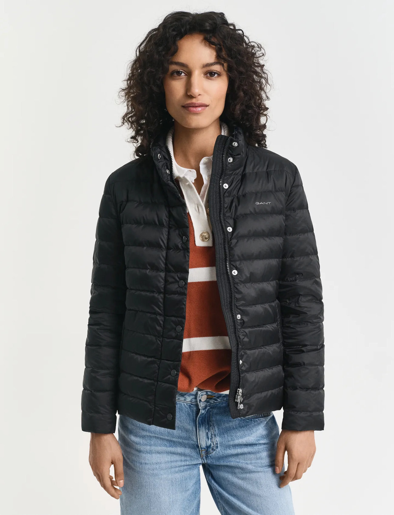 GANT Light Down Jacket, XL, Black, Jakker > Vatteret Jakke, Dame