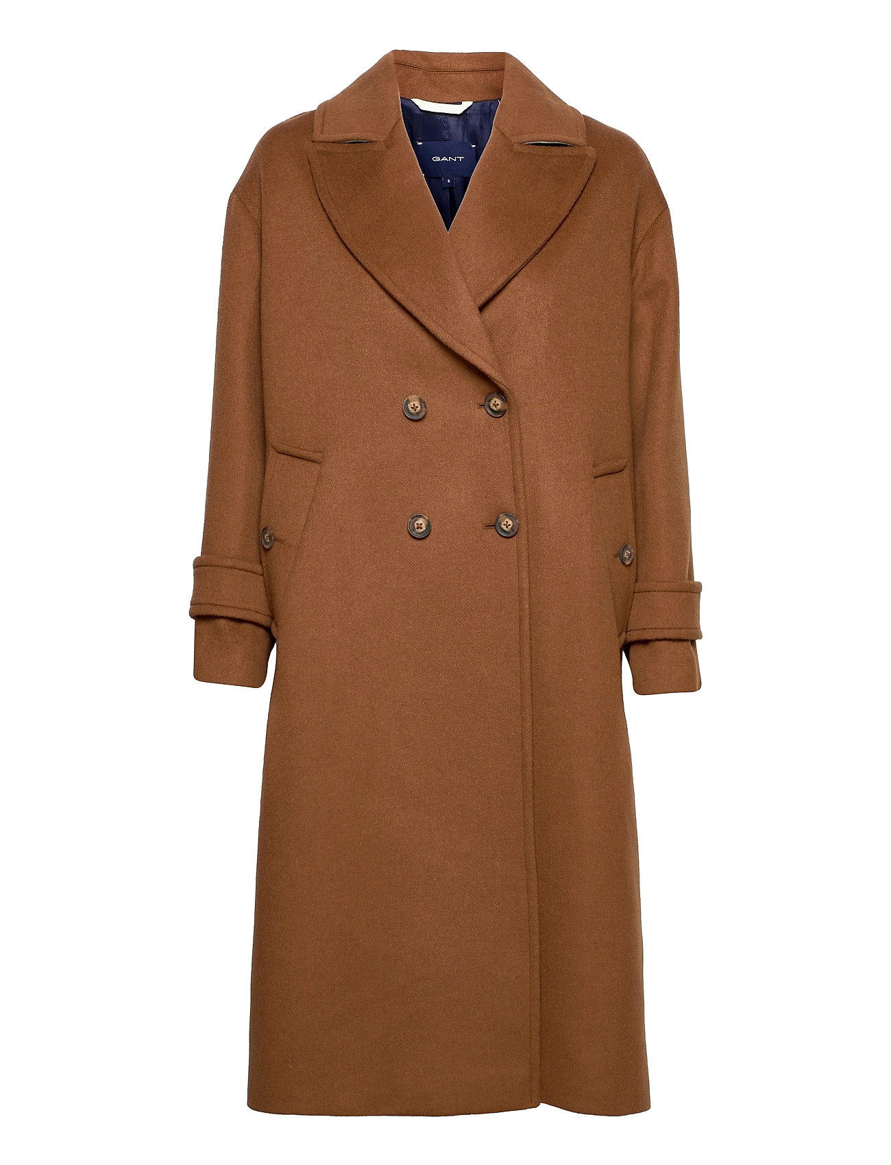 D2. Wool Blend Cocoon Overcoat Outerwear Coats Winter Coats Ruskea GANT