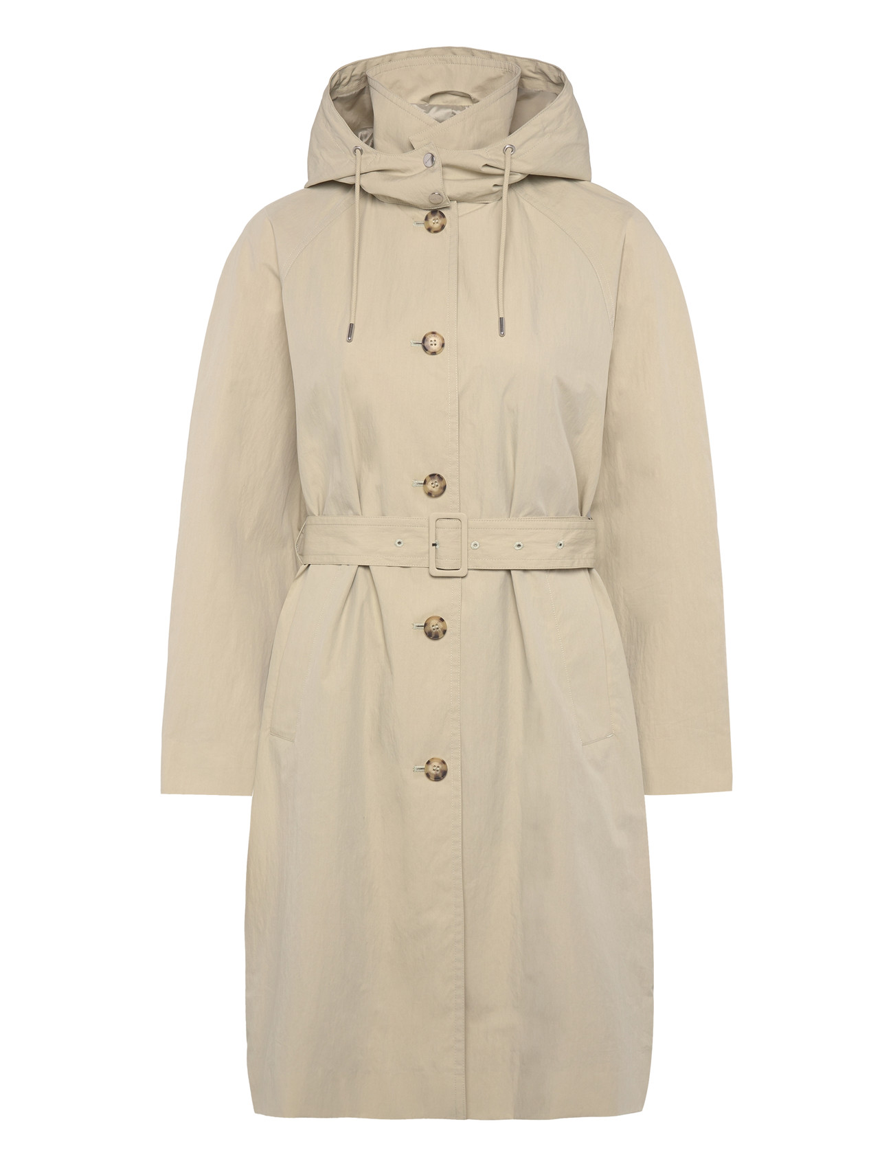 GANT Belted Wind Coat, M, Beige, Frakker > Lette Frakker, Dame