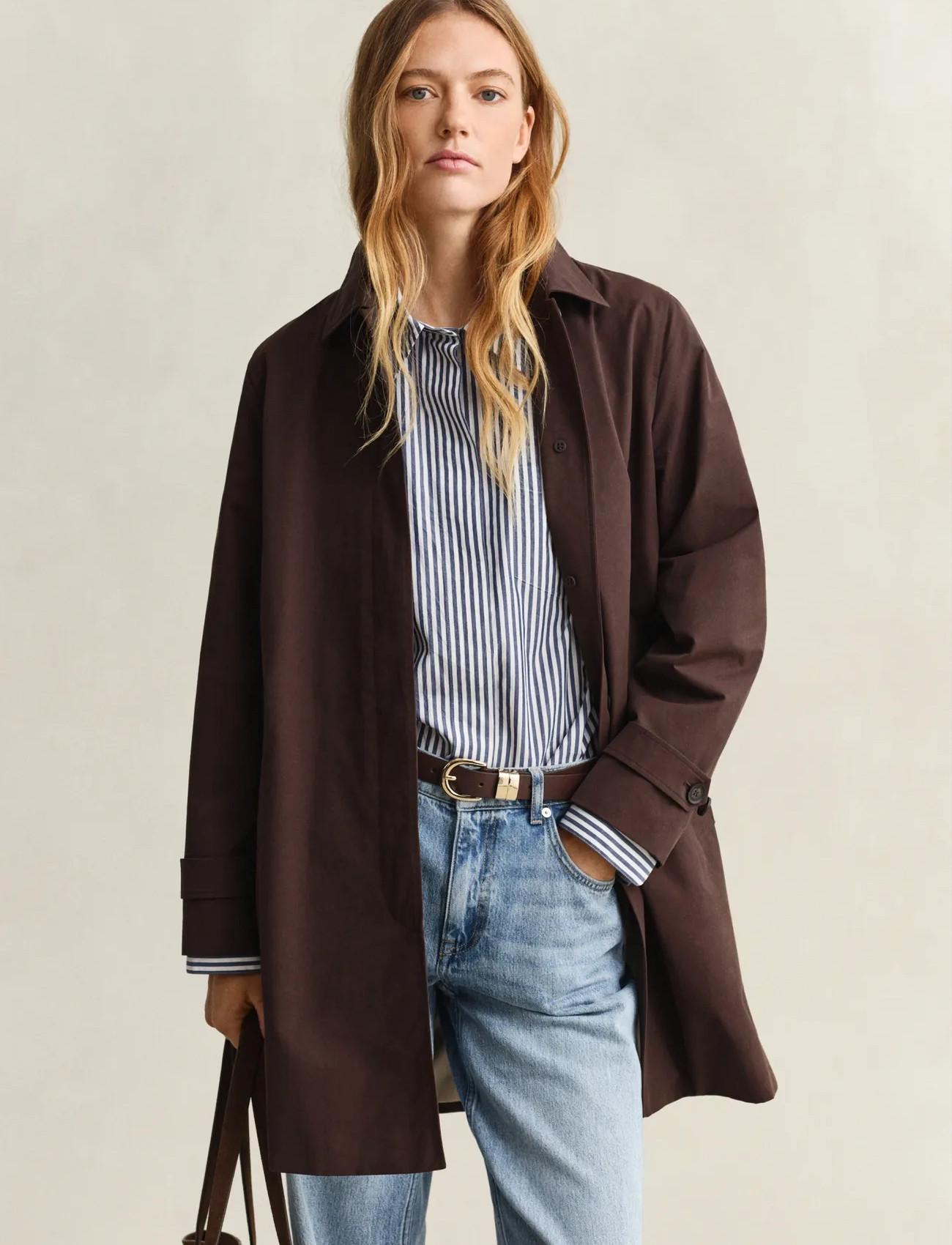 GANT Car Coat, XXL, Brown, Frakker > Lette Frakker, Dame