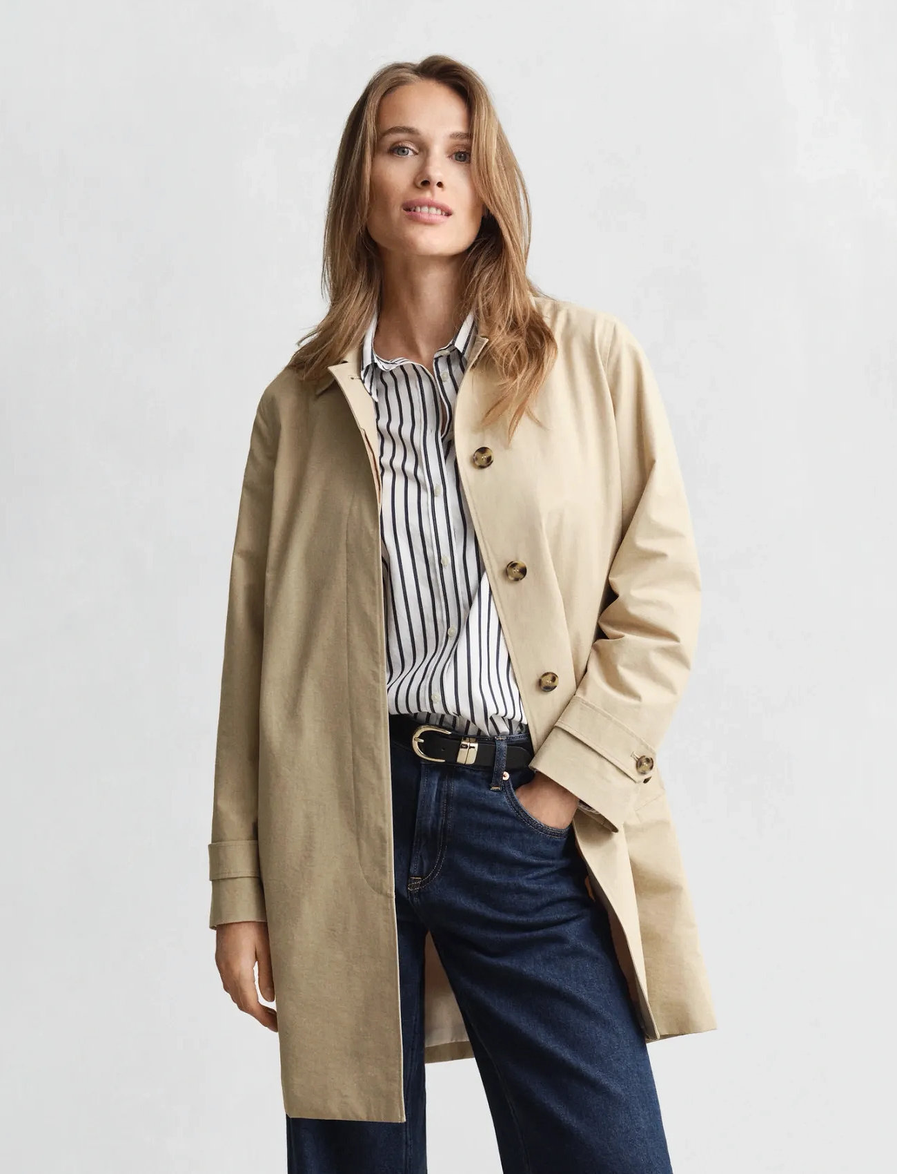 GANT Car Coat, S, Beige, Frakker > Lette Frakker, Dame