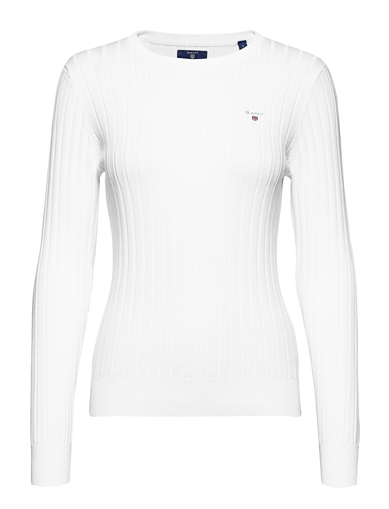 D1 Stretch Cotton Rib Crew Gebreide Trui Wit Gant gant kopen in de aanbieding D1 Stretch Cotton Rib Crew Gebreide Trui Wit Gant gant kopen in de aanbieding