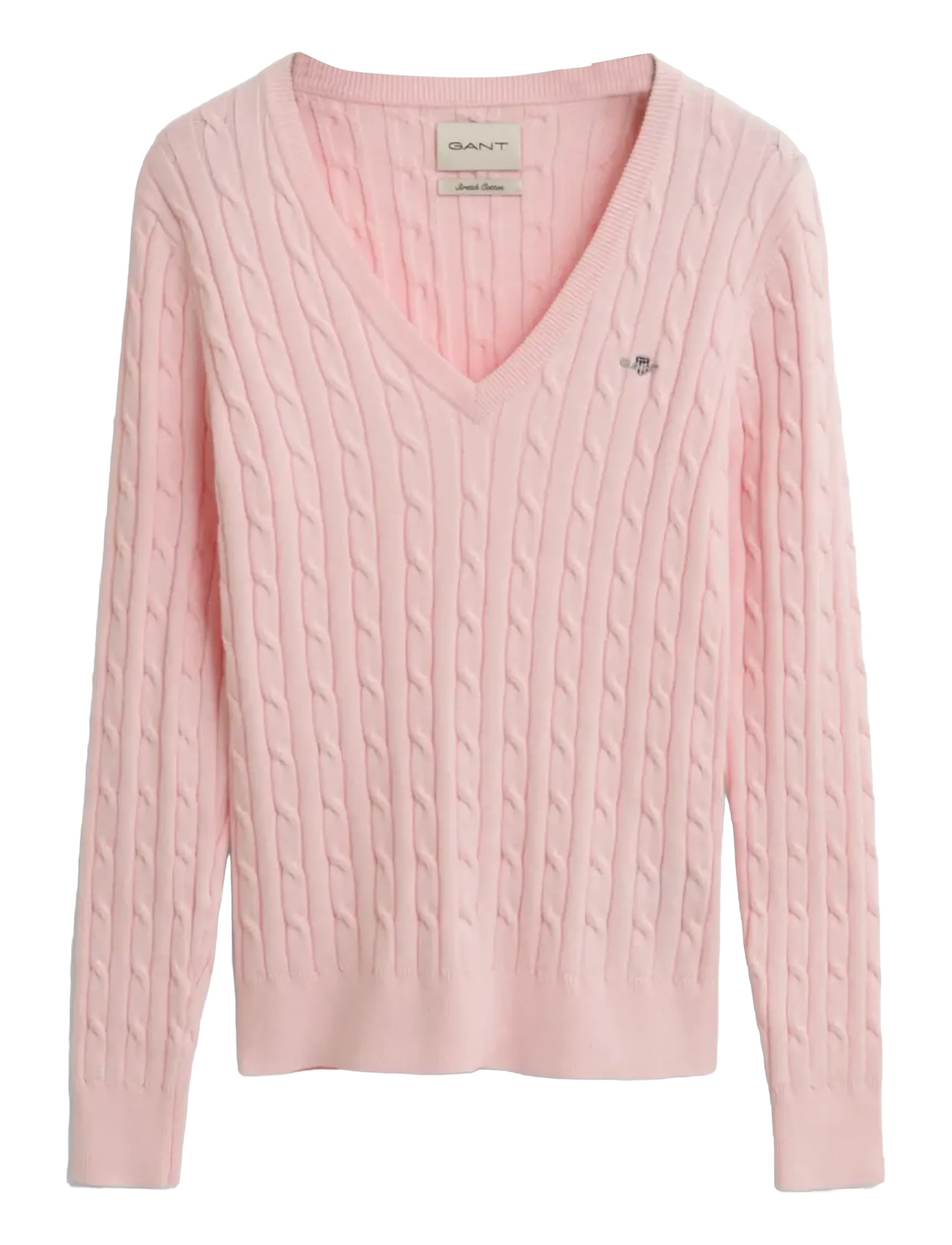 Jersey De Algodón Stretch Para Mujer Gant - Corte Entallado - Bordado En El Pecho - Puños Y Dobladillo Acanalados