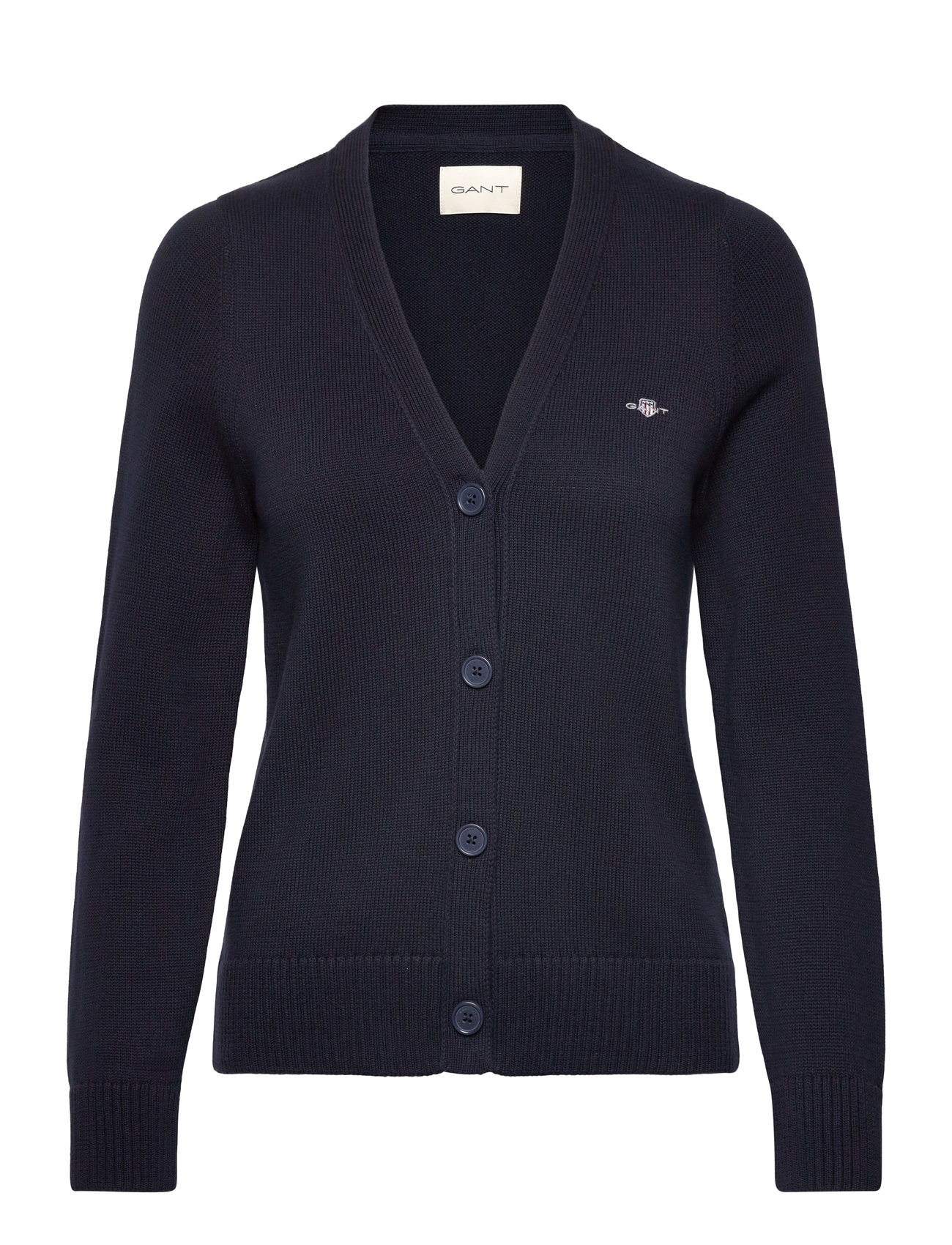 GANT Classic Cotton Cardigan Marinblå