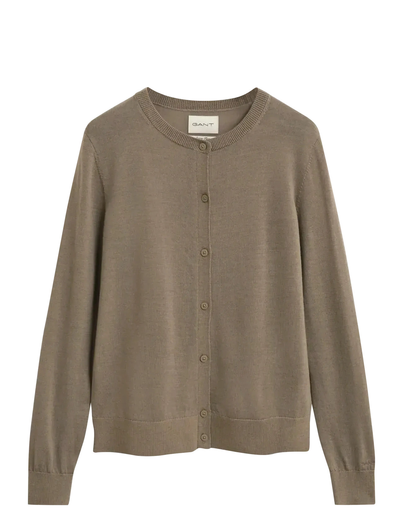 GANT Extrafine Merino Wolle Cardigan Beige - XL - Damen