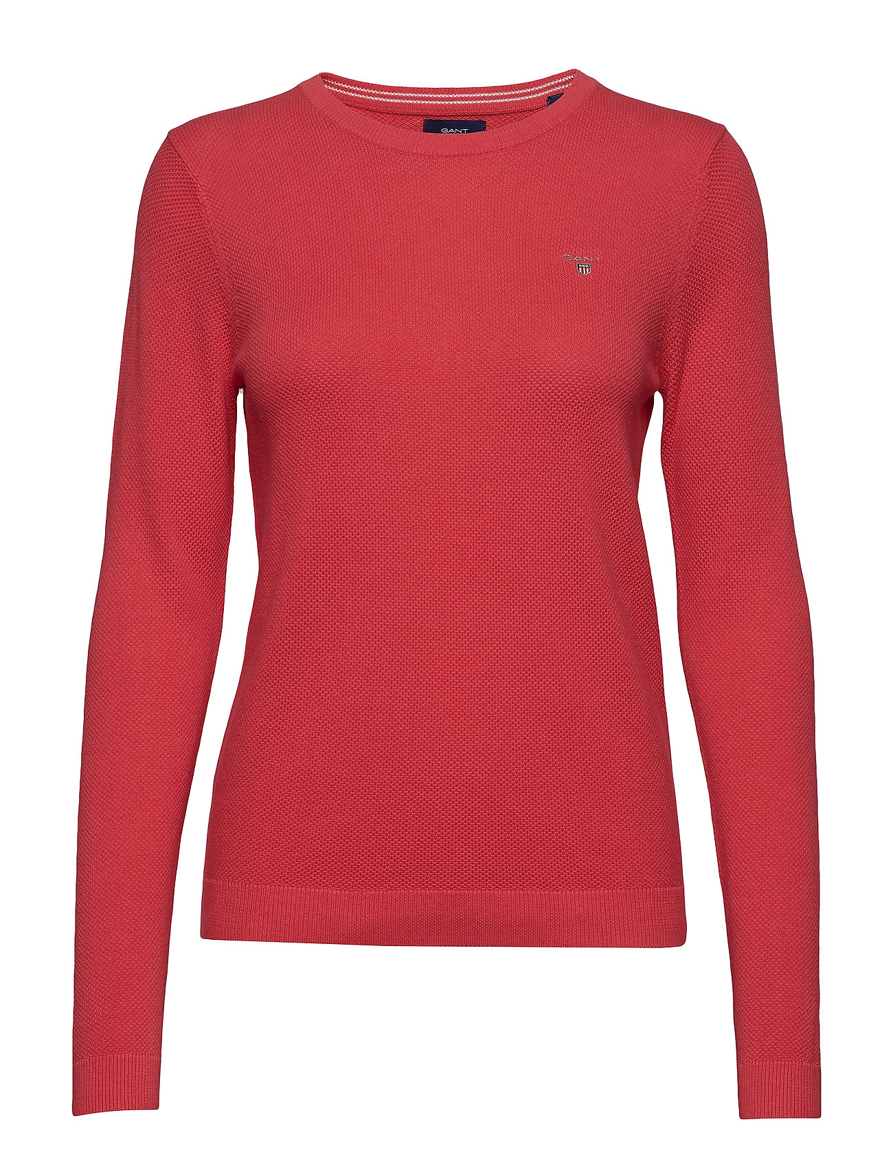 Cotton Pique Crew Gebreide Trui Rood Gant gant kopen in de aanbieding Cotton Pique Crew Gebreide Trui Rood Gant gant kopen in de aanbieding
