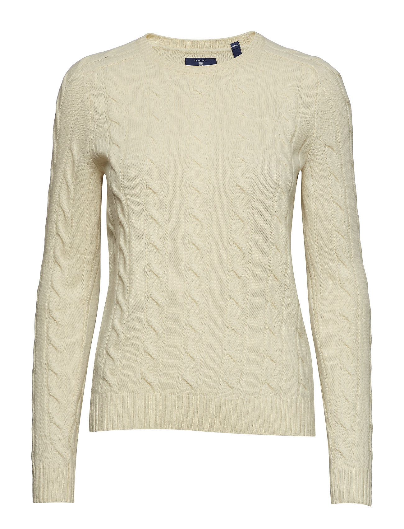 O3 Lambswool Cable Crew Gebreide Trui Creme Gant gant kopen in de aanbieding O3 Lambswool Cable Crew Gebreide Trui Creme Gant gant kopen in de aanbieding