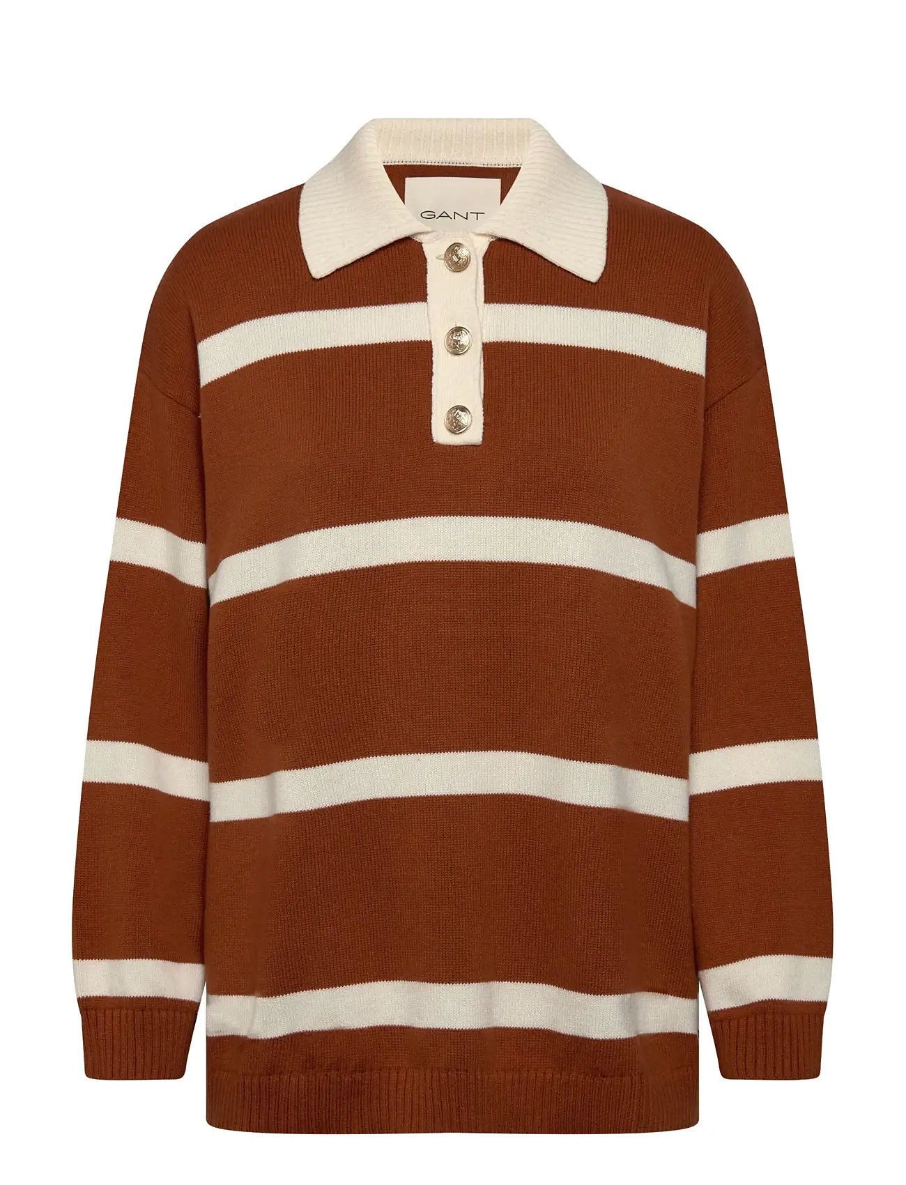 GANT Gestreift Knit Rugger Rot - L - Damen