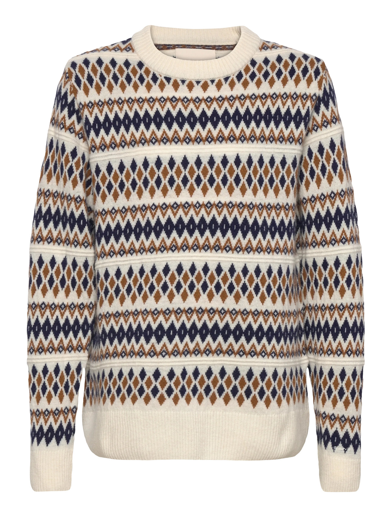 GANT Fairisle C-Neck, L, Multi/patterned, Strik > Trøjer, Dame