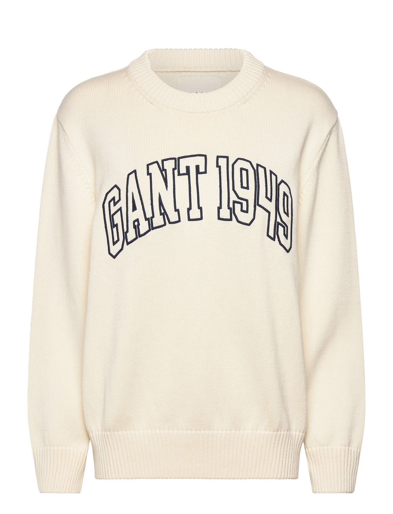GANT Graphic Baumwolle C-Neck Cream - XL - Damen