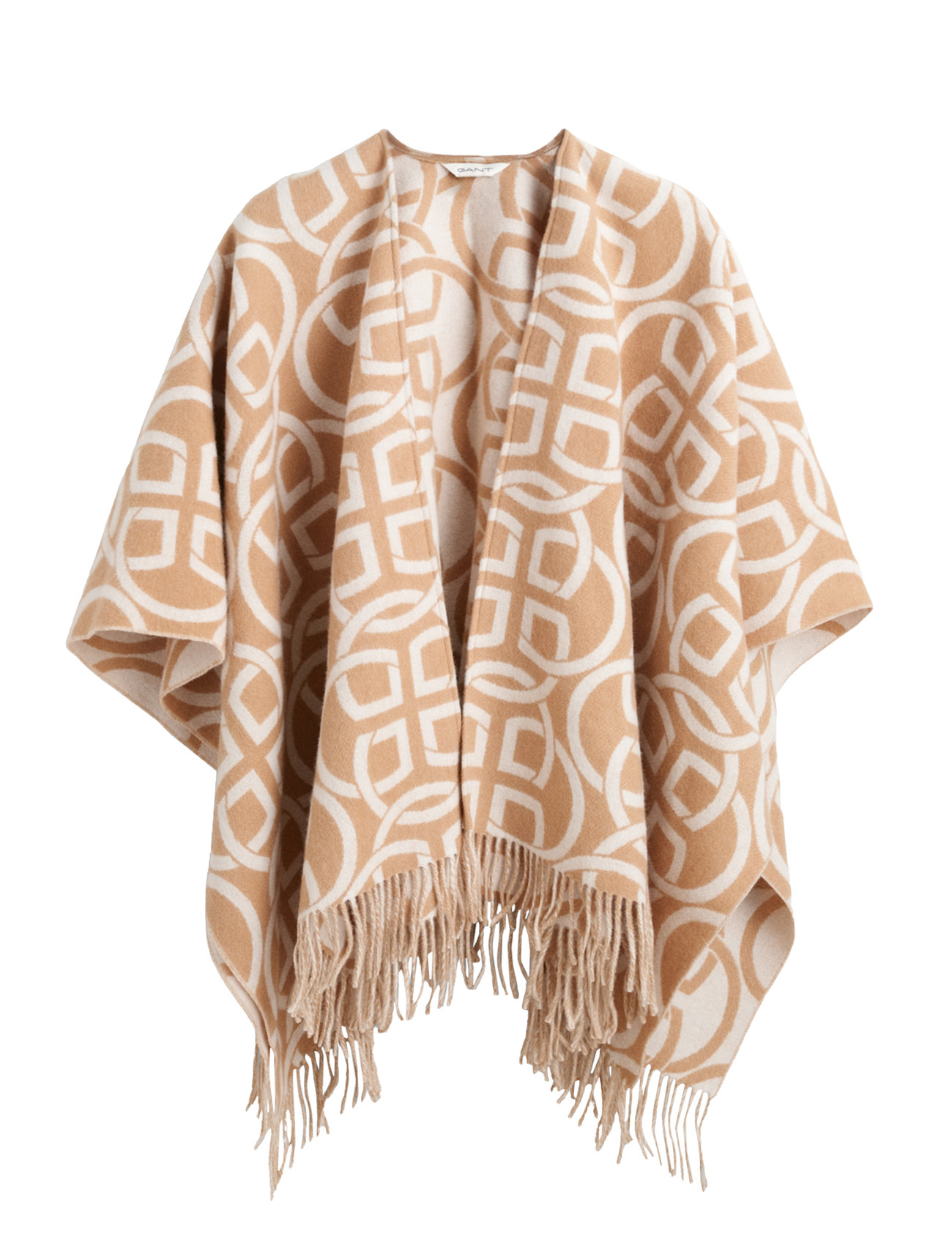 GANT G Pattern Wool Poncho Beige