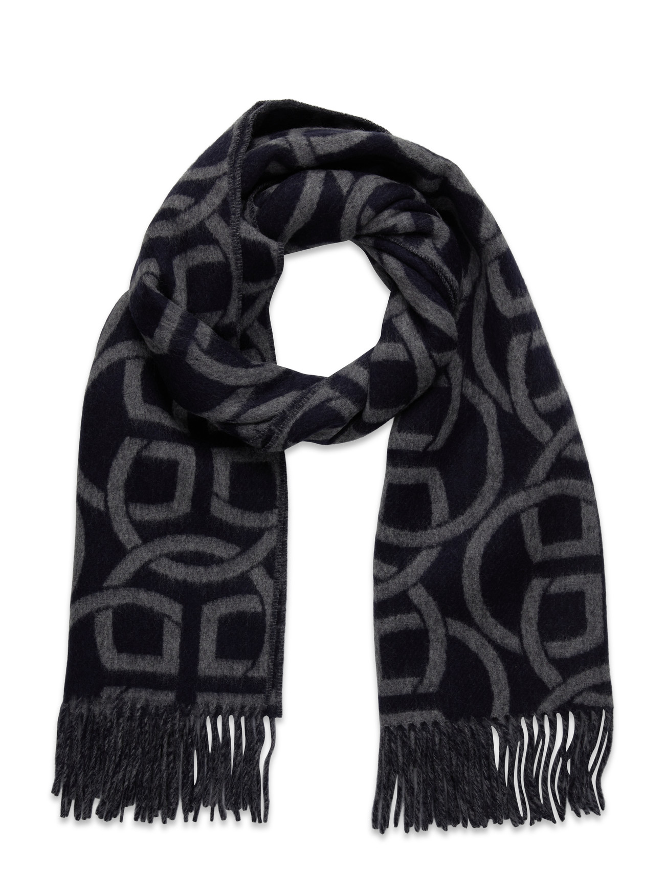 GANT G Pattern Wolle Schal Navy - One Size - Damen