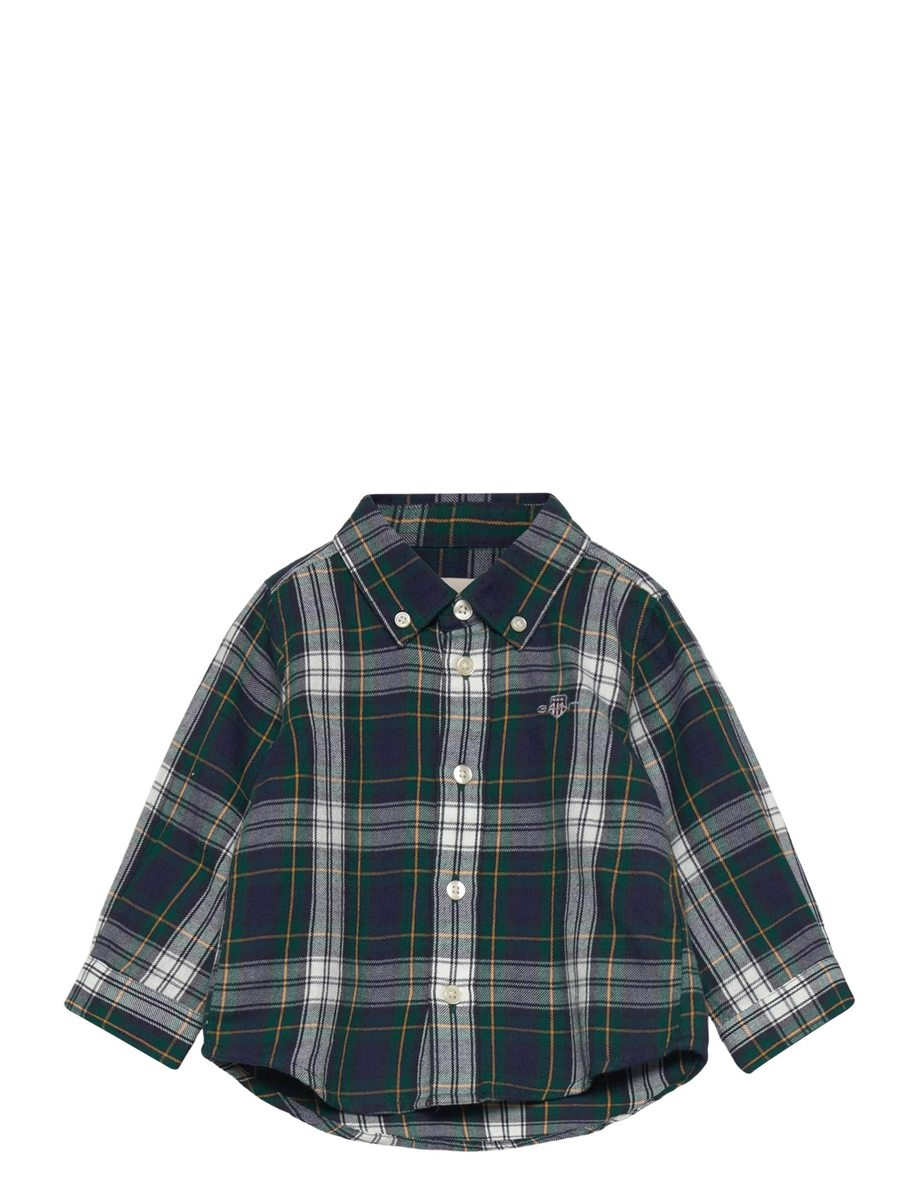 GANT Checked Flannel Bd Shirt Marinblå