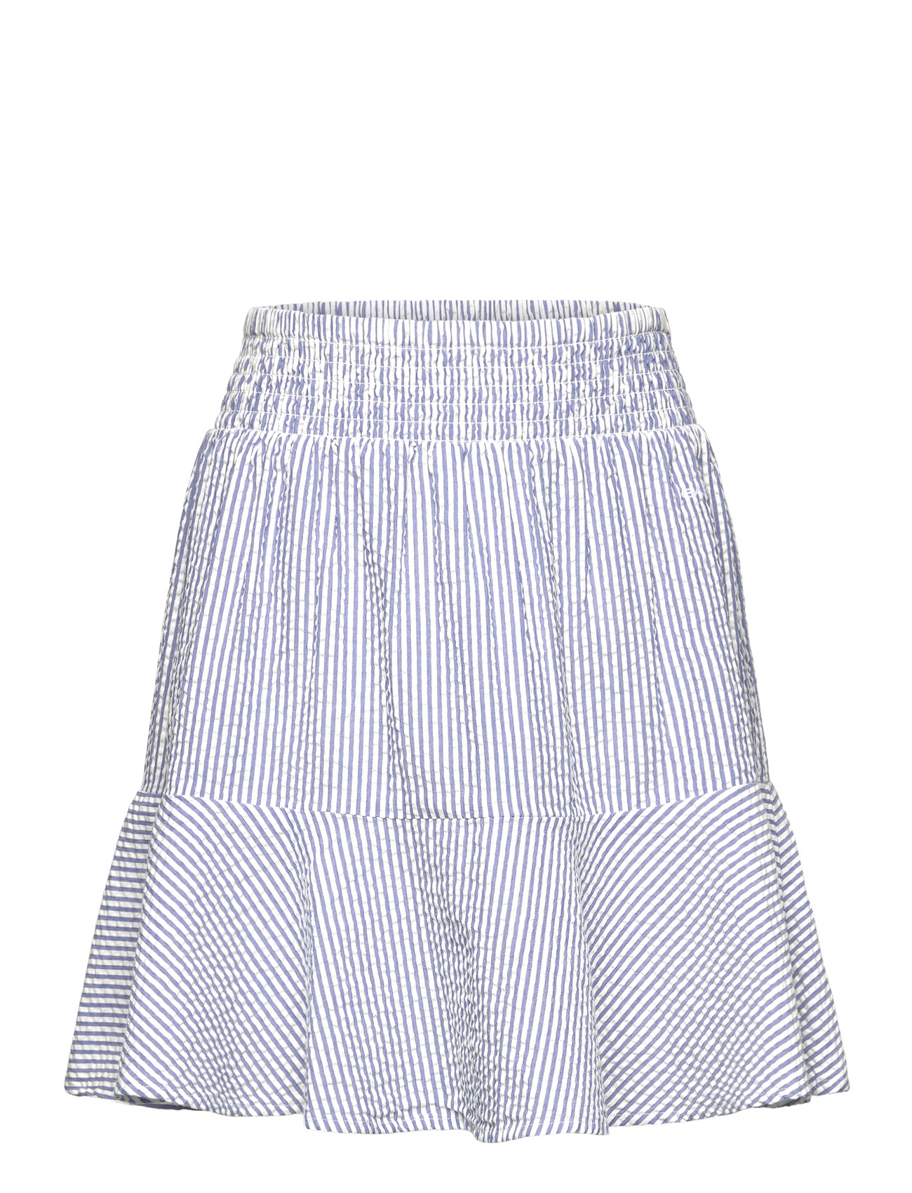 GANT Striped Seersucker Smocked Skirt, 170, Blue, Nederdele > Korte Nederdele, Børn