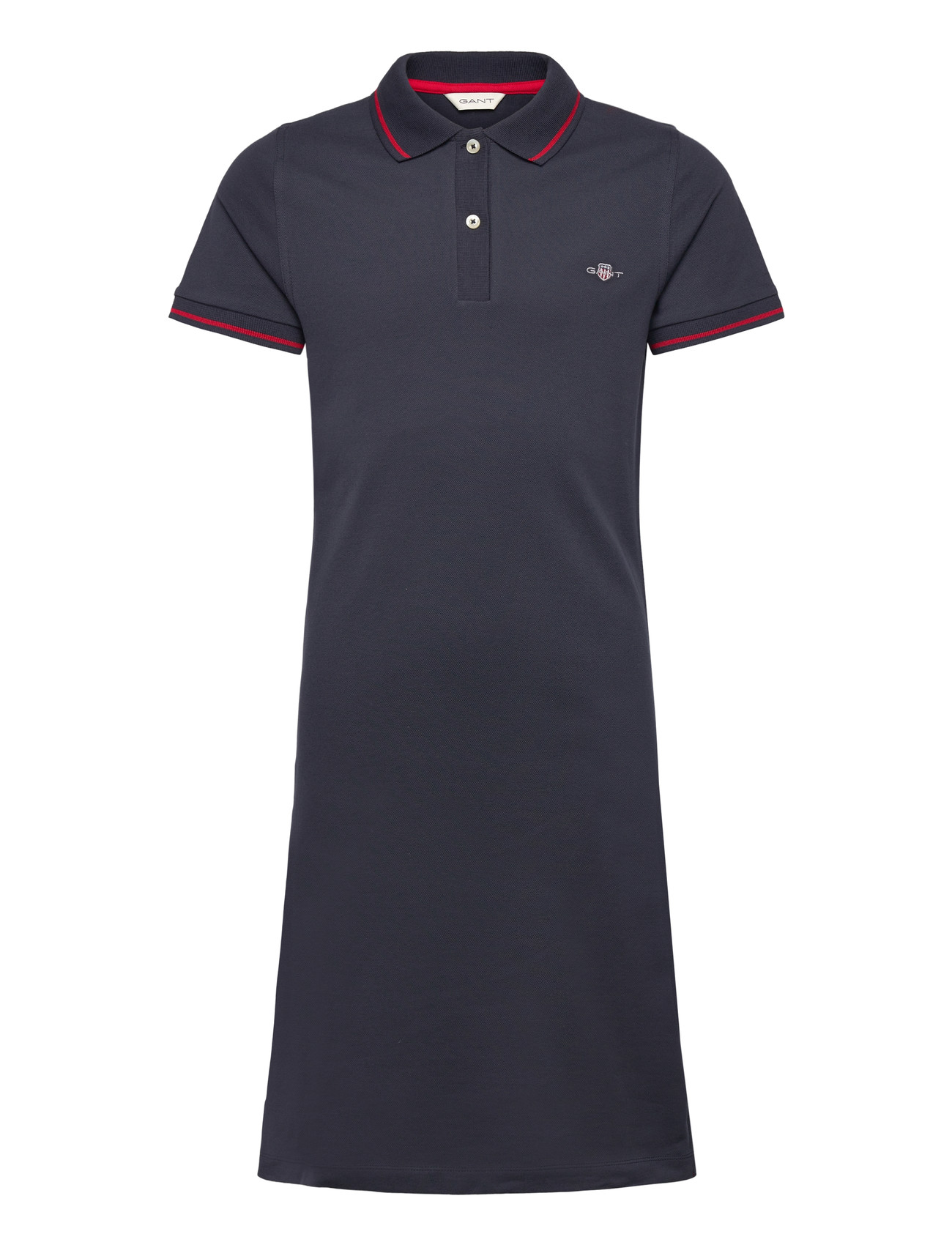 GANT Fitted Polo Pique Kleid Navy - 176 - Kinder