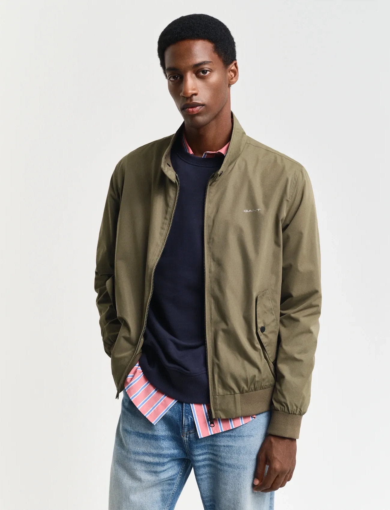 GANT Lightweight Harrington Jacket, XXL, Green, Jakker > Lette Jakker, Herre