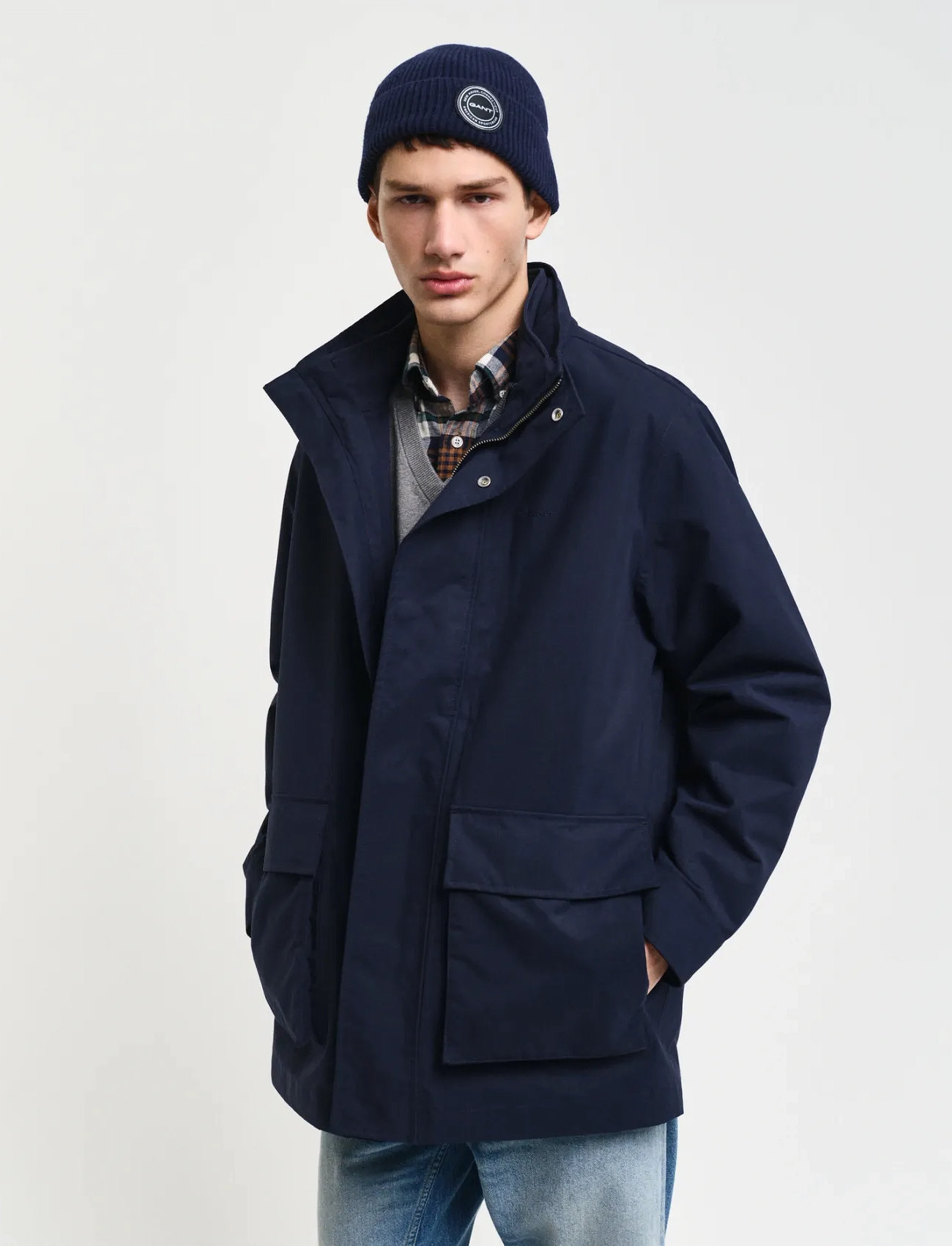 GANT Double Jacket, X3XL, Blue, Jakker > Vatterede Jakker, Herre