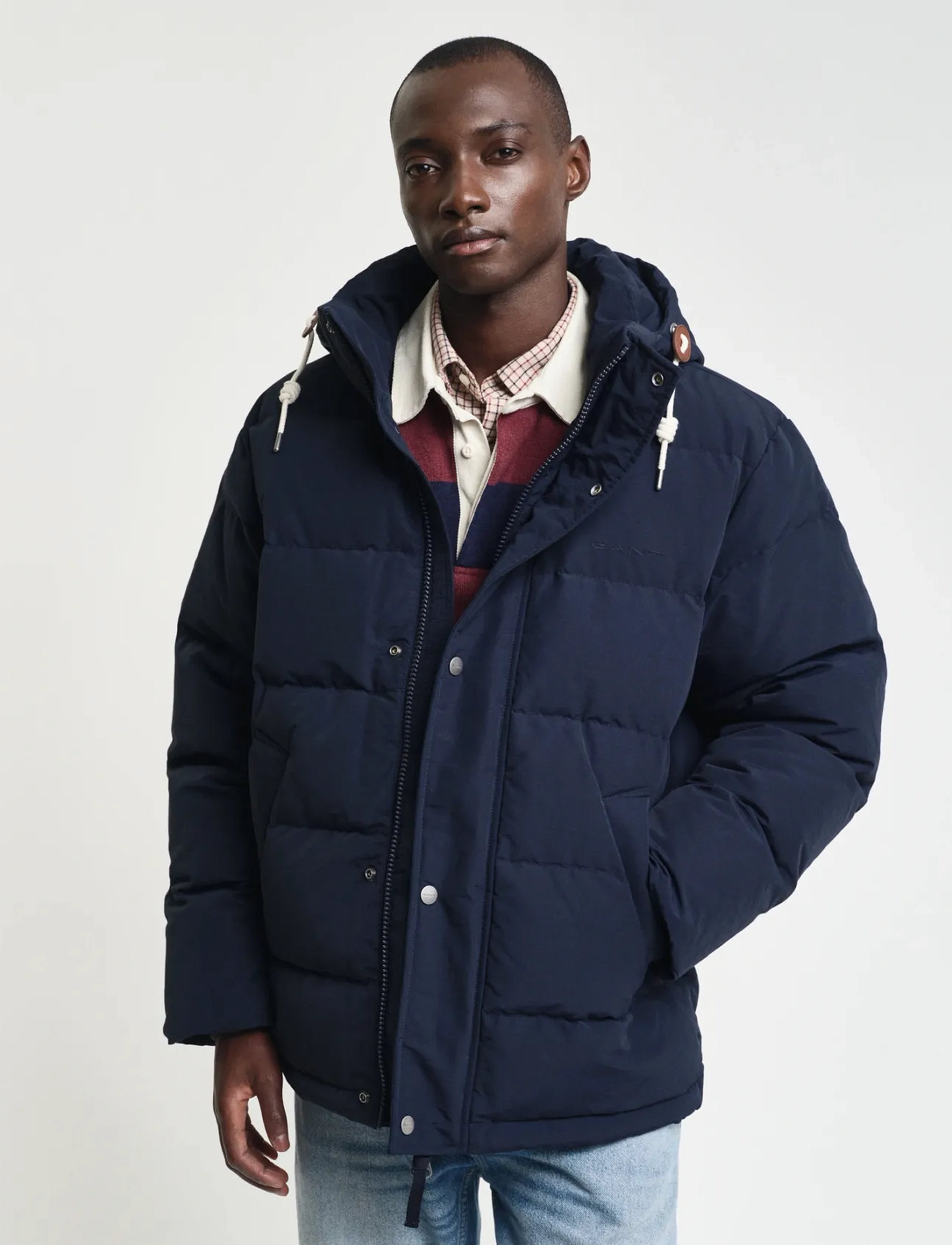 GANT Heavy Down Jacket, 3XL, Navy, Jakker > Vatterede Jakker, Herre