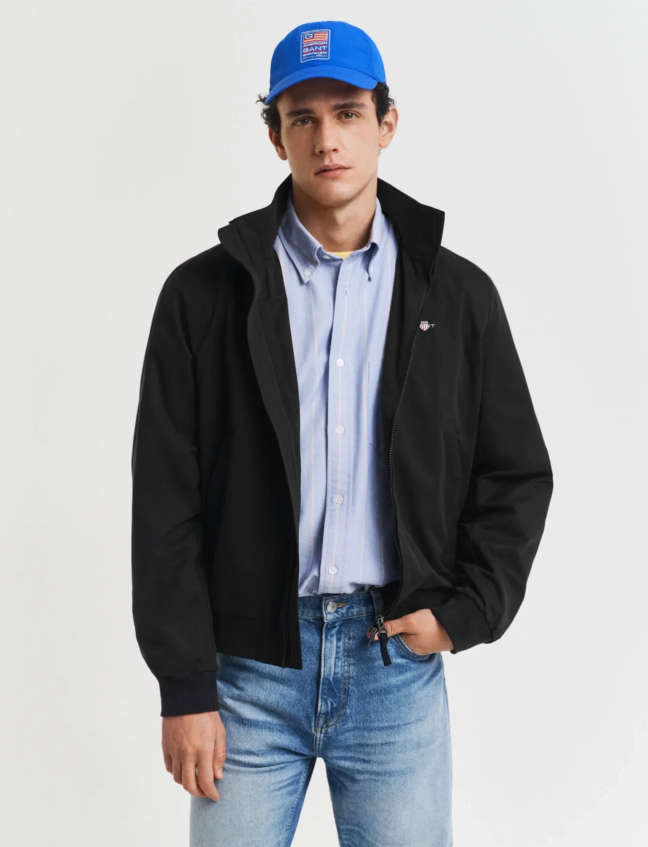 GANT Lightweight Hampshire Jacket, S, Black, Jakker > Lette Jakker, Herre