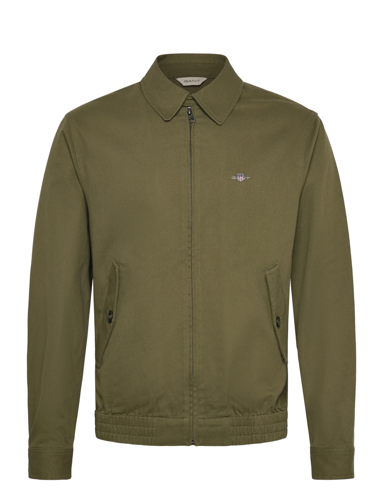 Cotton Twill Jacket Tynn Jakke Khaki Green GANT