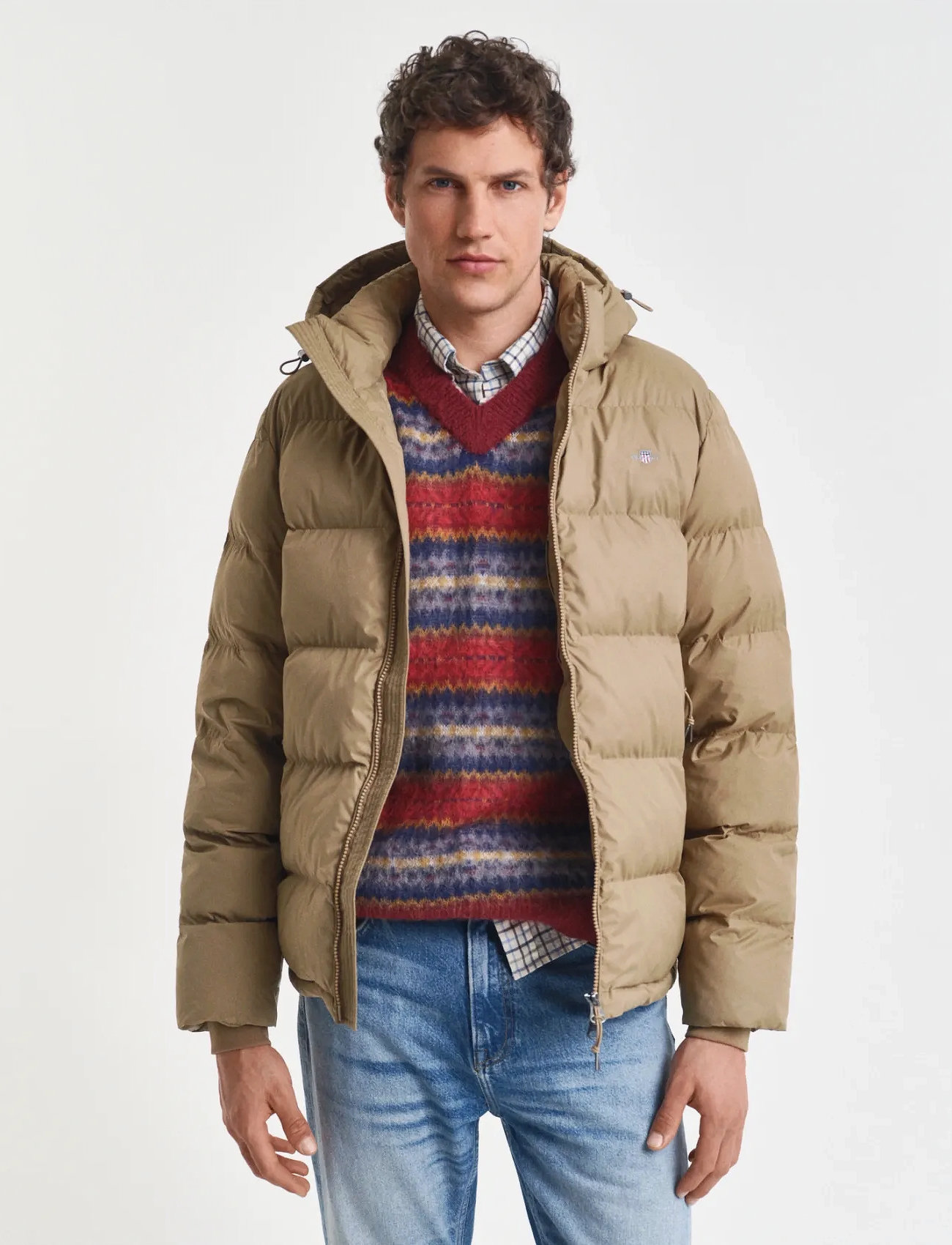 GANT Active Cloud Jacket, XL, Beige, Jakker > Vatterede Jakker, Herre
