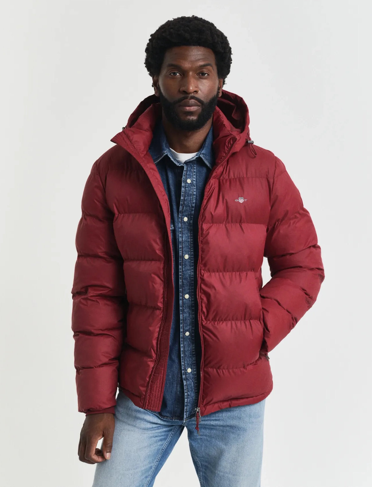 GANT Active Cloud Jacket, L, Red, Jakker > Vatterede Jakker, Herre