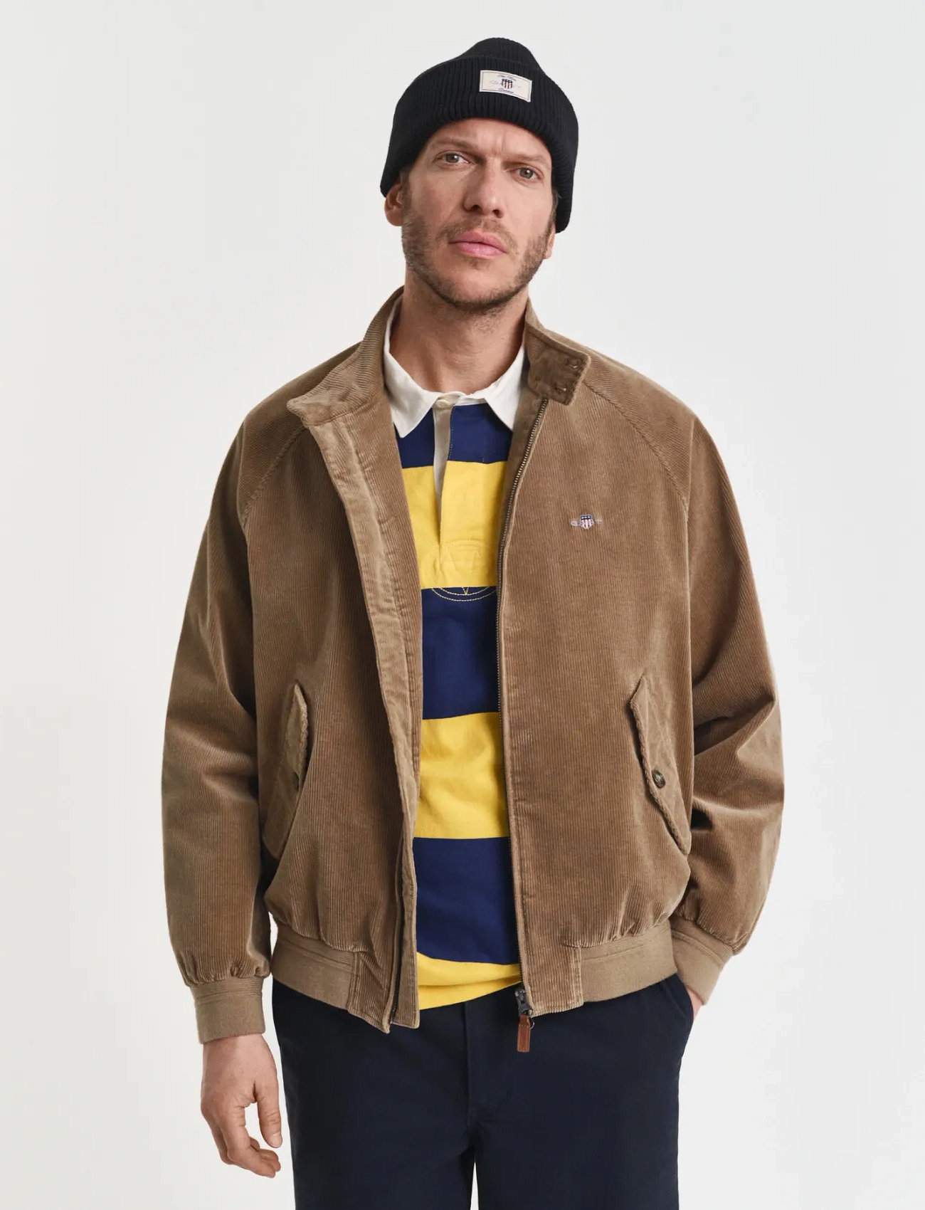 GANT Cord Harrington Jacket, 3XL, Brown, Jakker > Lette Jakker, Herre