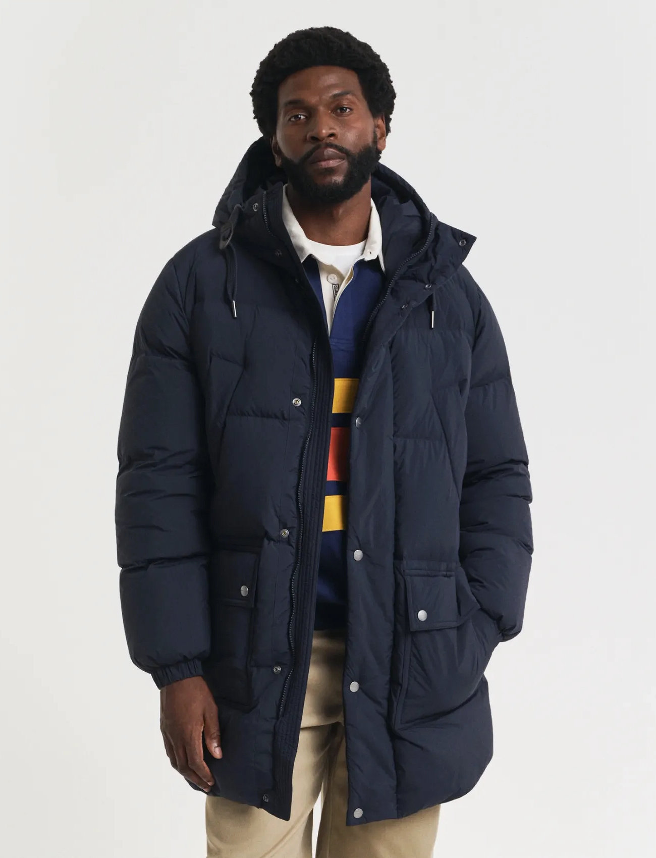 GANT Down Puffer Parka, XL, Blue, Jakker > Parkaer, Herre