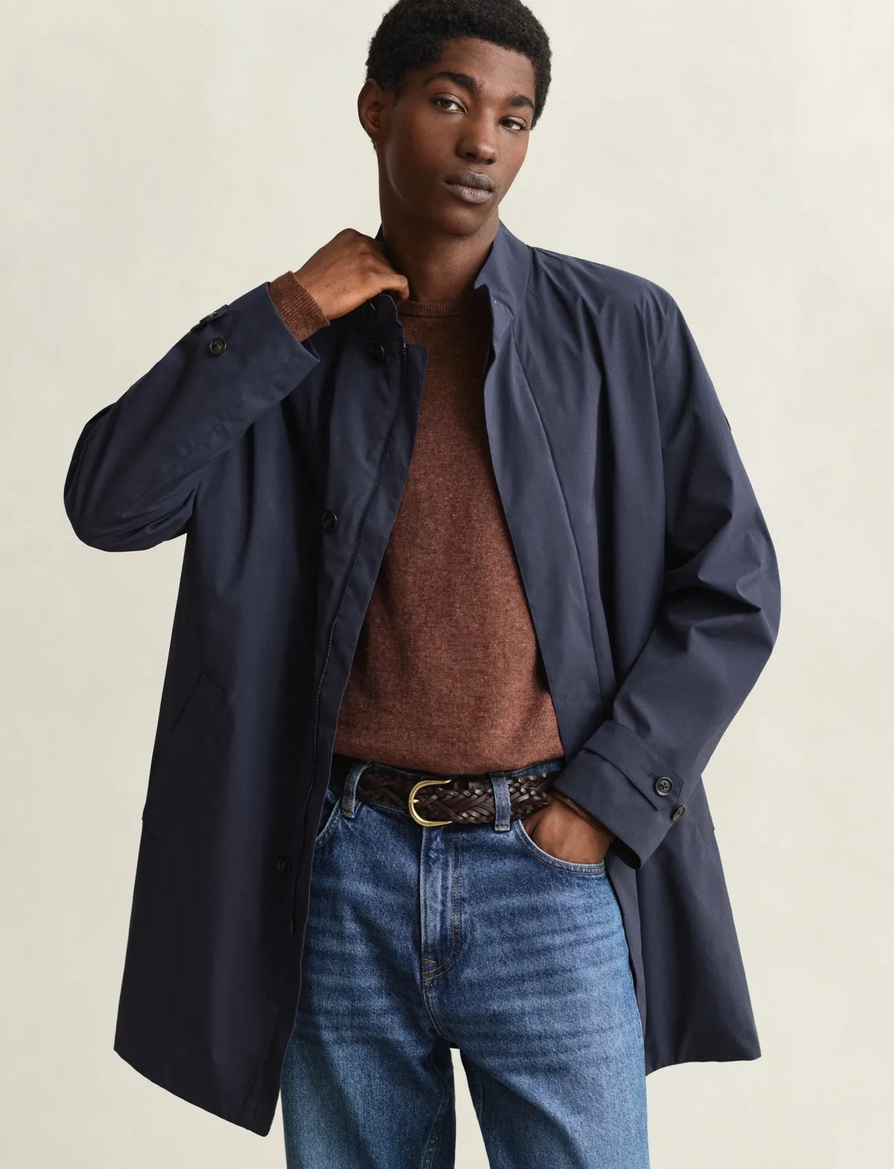 GANT Lightweight Commuter Coat, L, Navy, Frakker > Lette Frakker, Herre