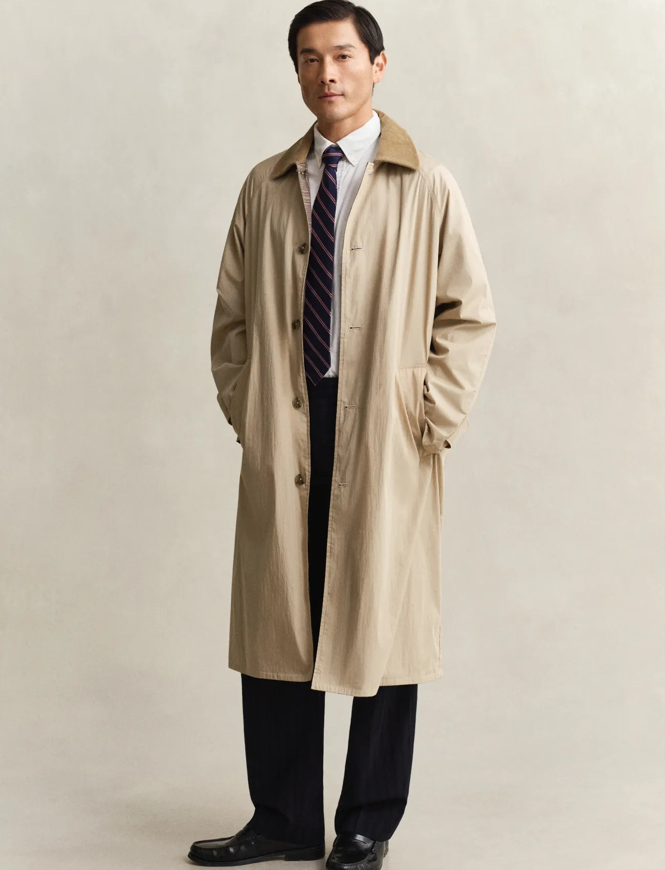 GANT Reversible Lightweight Coat, XL, Beige, Frakker > Lette Frakker, Herre