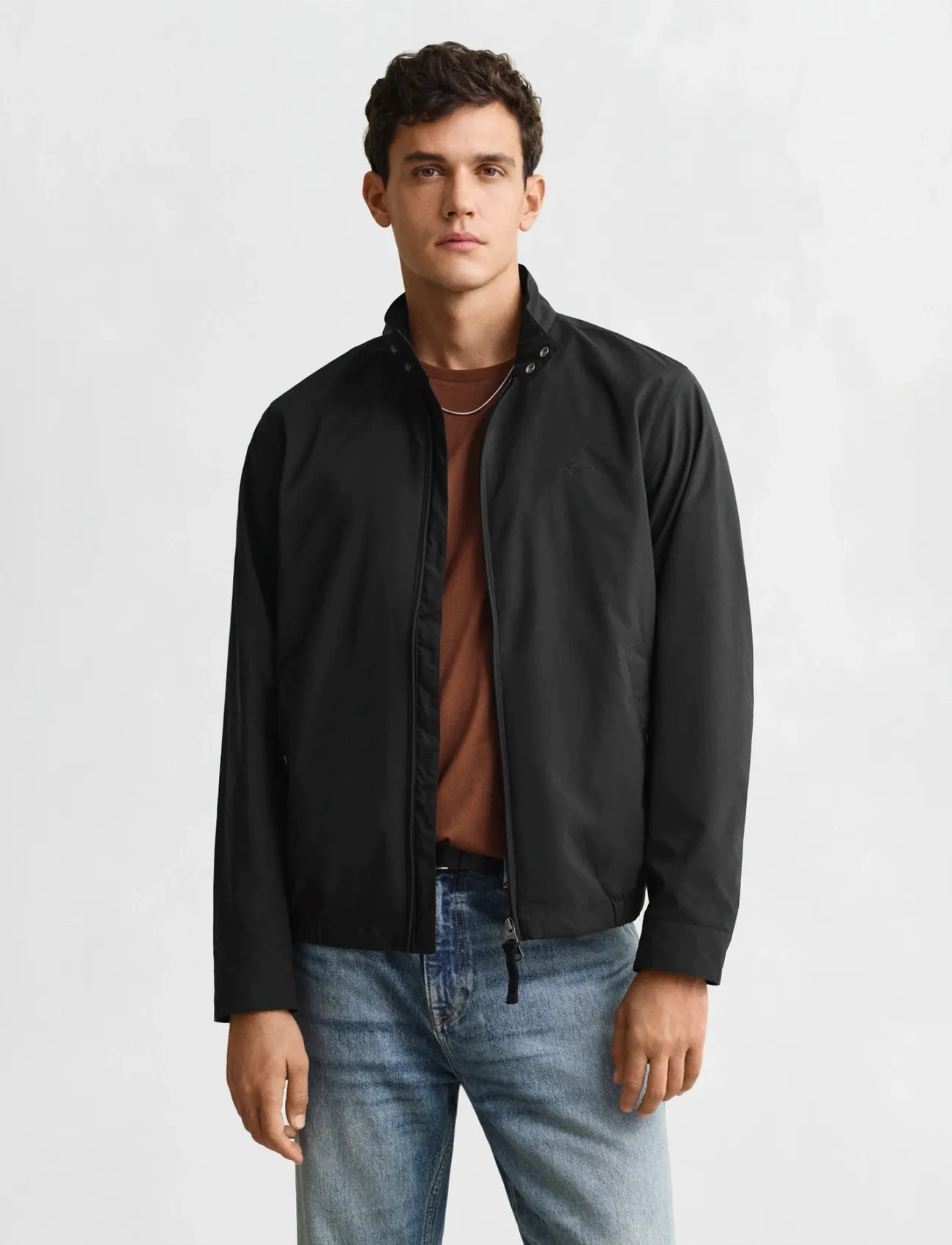 GANT Lightweight Harrington Jacket, XL, Black, Jakker > Lette Jakker, Herre