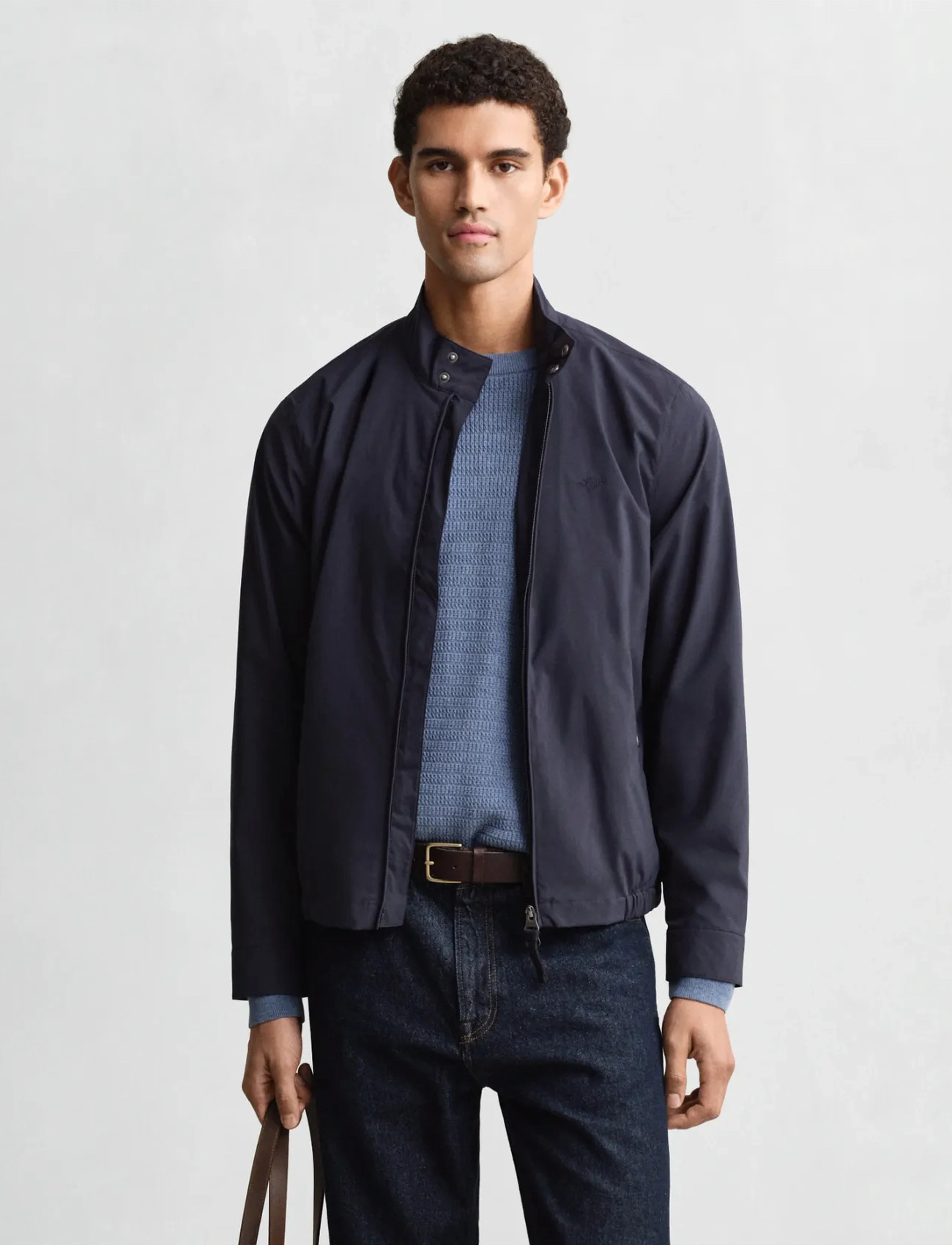 GANT Lightweight Harrington Jacket, XXL, Navy, Jakker > Lette Jakker, Herre
