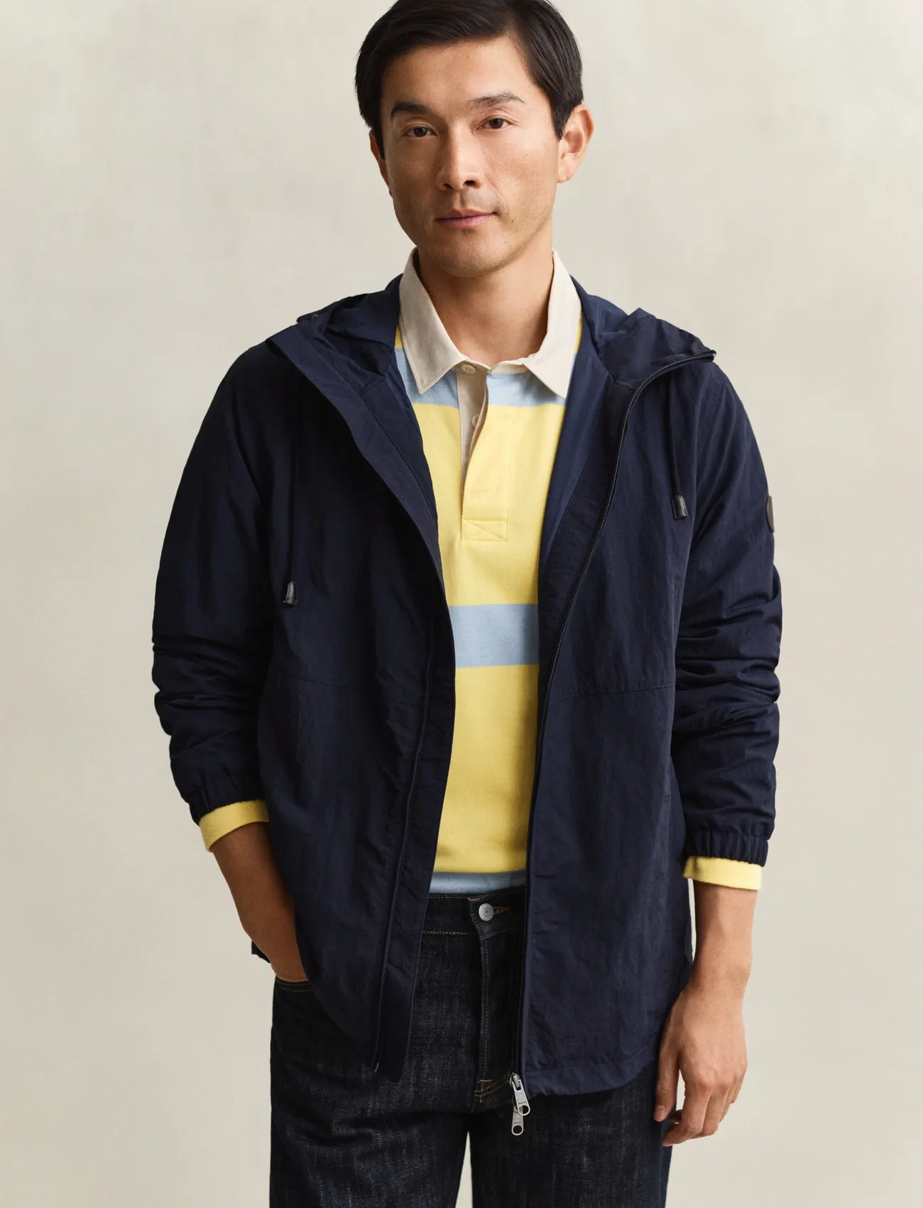 GANT Windbreaker Jacket, XL, Navy, Jakker > Lette Jakker, Herre