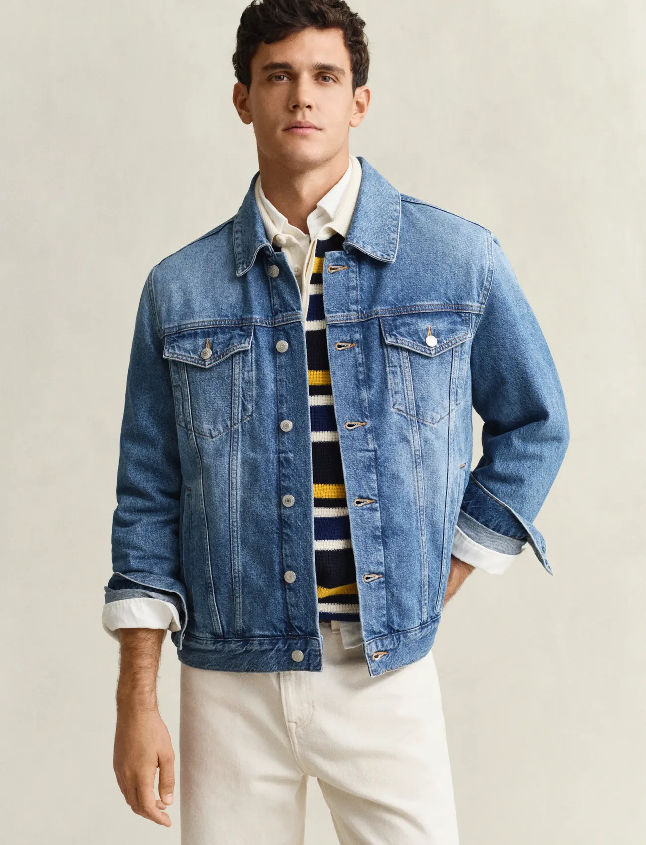 GANT Denim Trucker Jacket, M, Blue, Denim > Unlined Denim Jackets, Herre