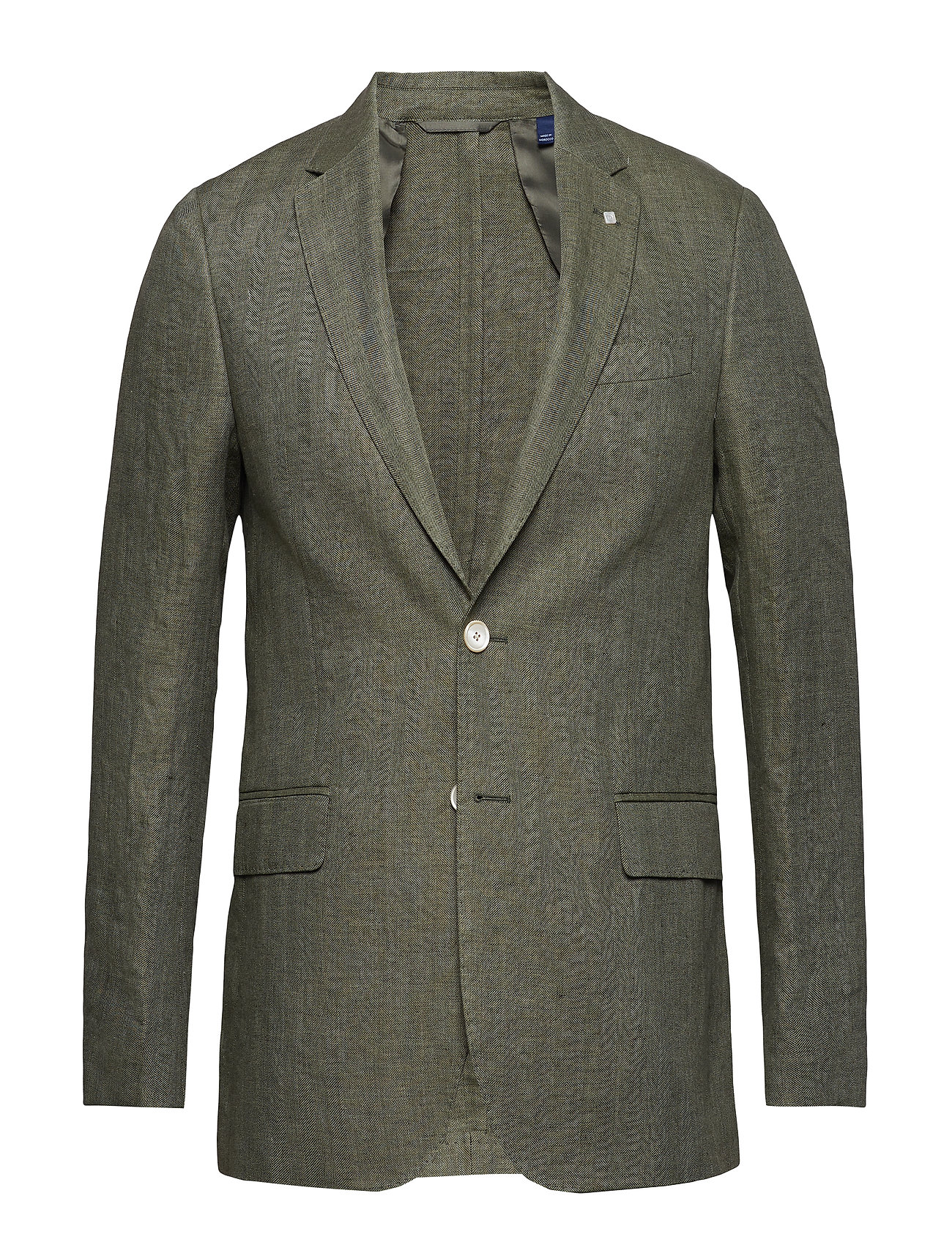 O1 The Linen Herringb Blazer S Colbert Groen Gant gant kopen in de aanbieding