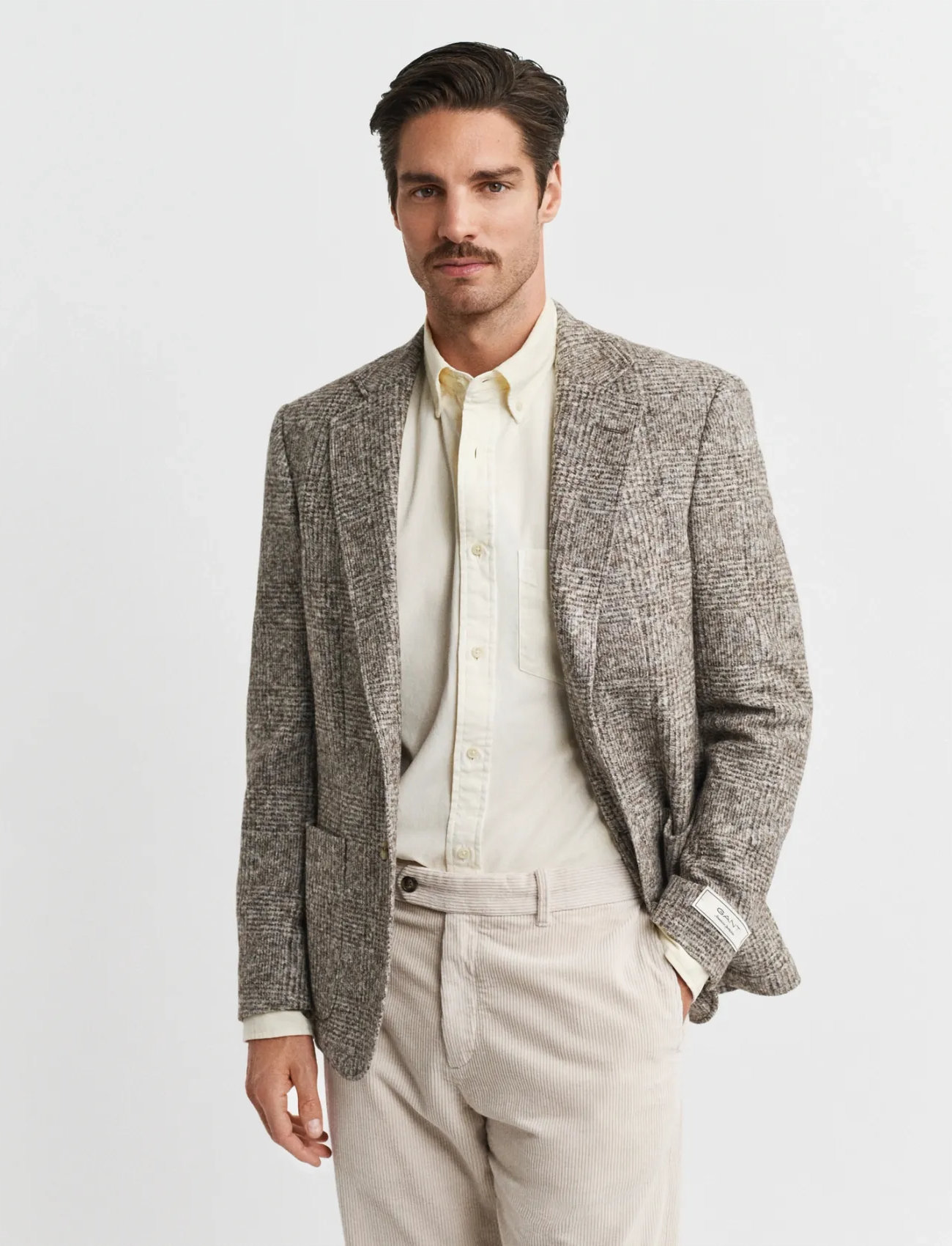 GANT Checked Knit Blazer, 54, Multi/patterned, Blazere > Enkeltradede Blazere, Herre