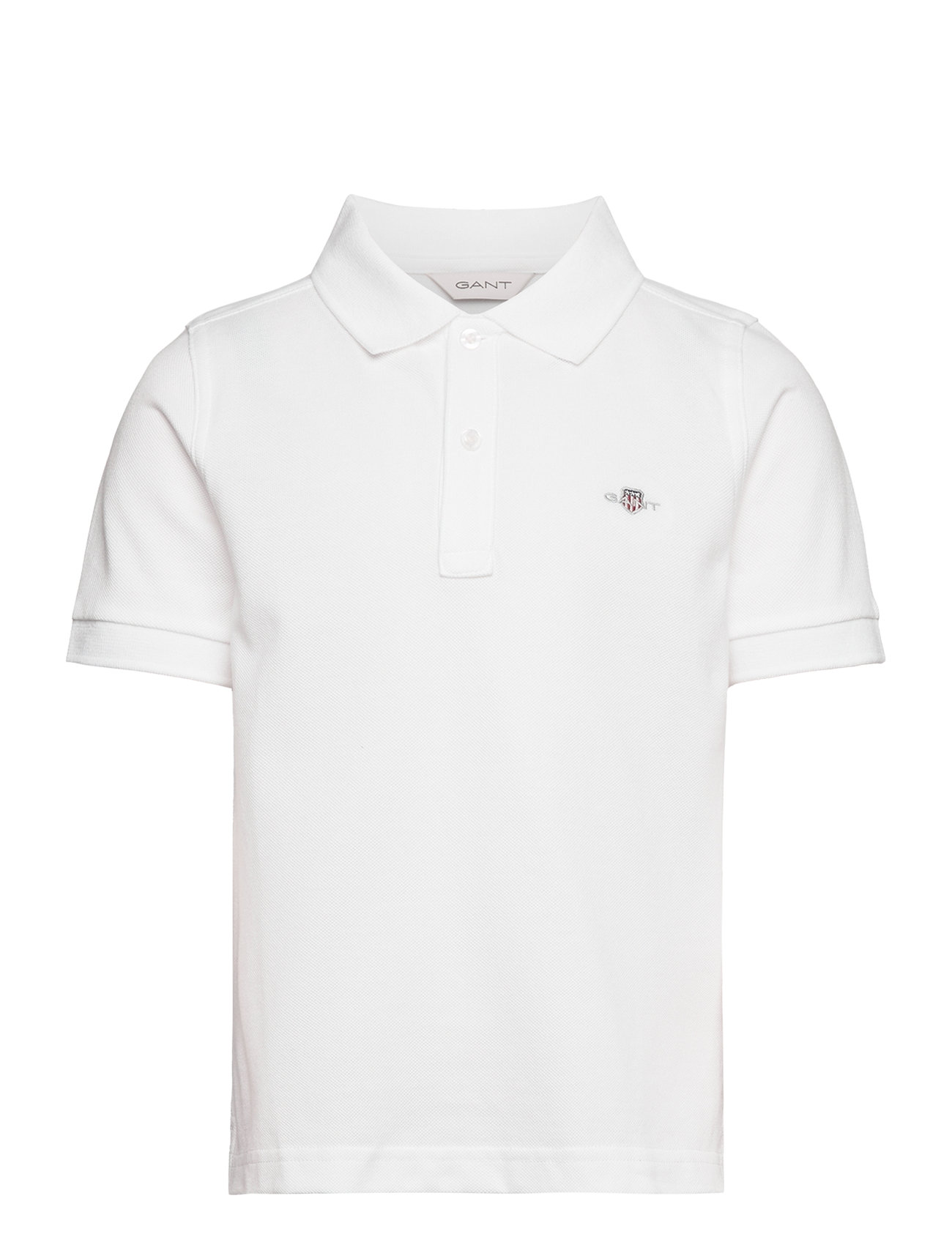 GANT Shield Ss Pique, 92, White, Poloshirts > Poloshirts Med Korte Ærmer, Børn