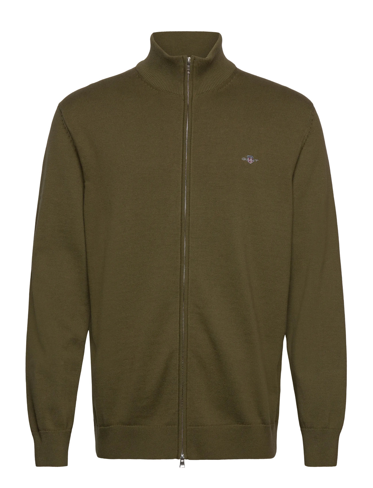 GANT Zip Cardigan Khaki - S - Herren