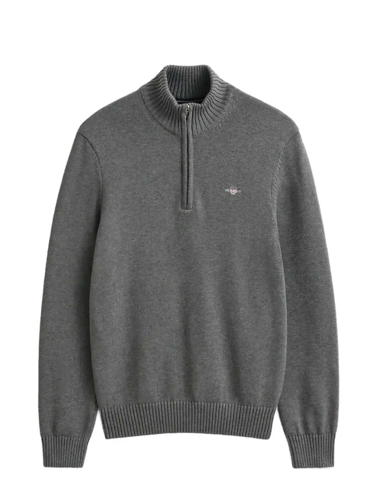Casual Cotton Half Zip Grey GANT
