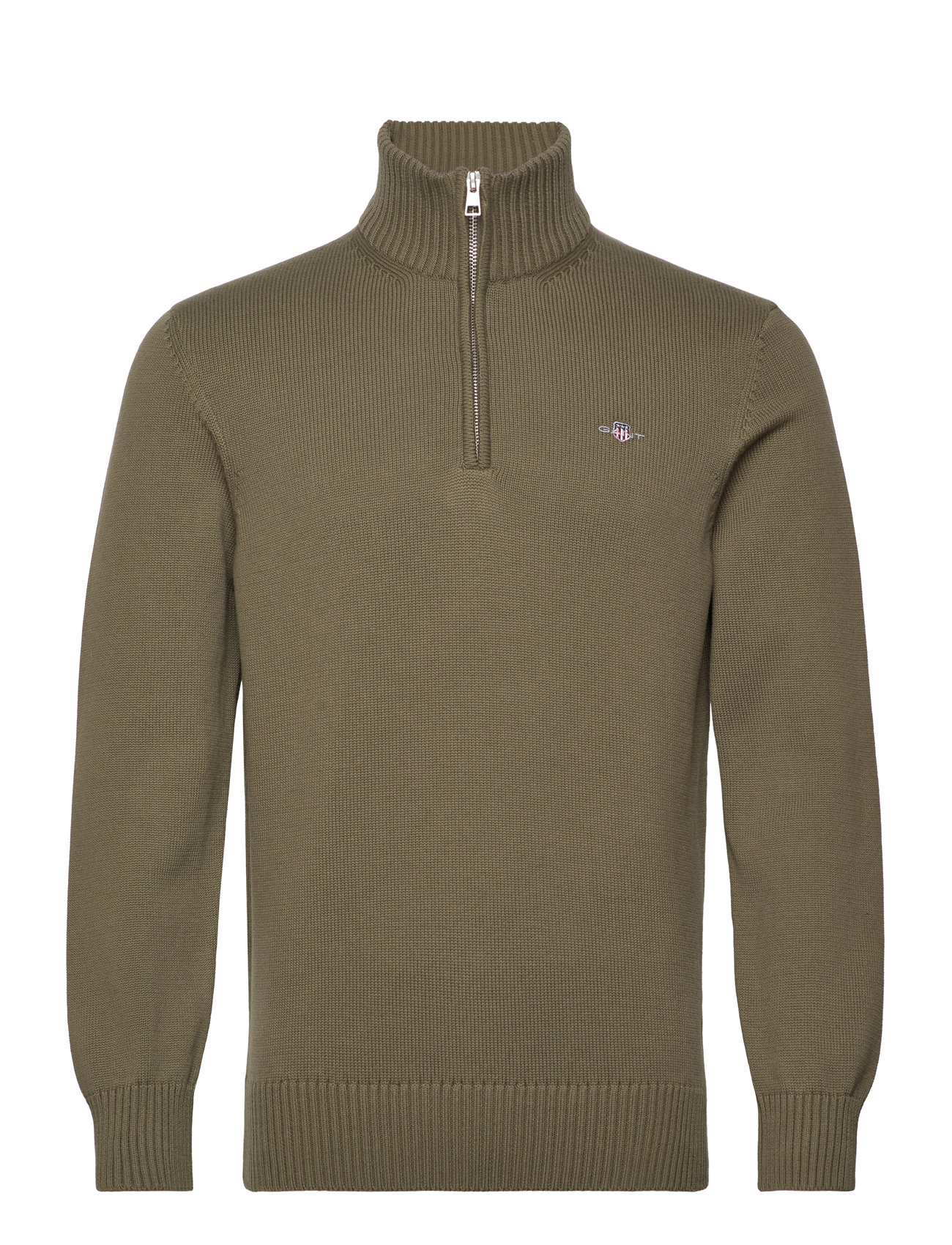 Casual Cotton Half Zip Green GANT