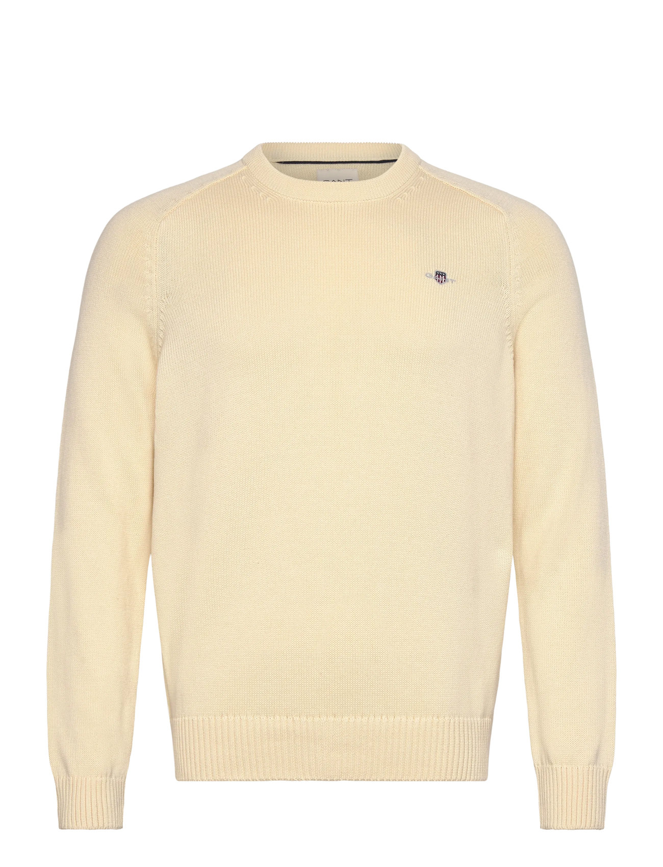 GANT Casual Baumwolle C-Neck Cream - XL - Herren