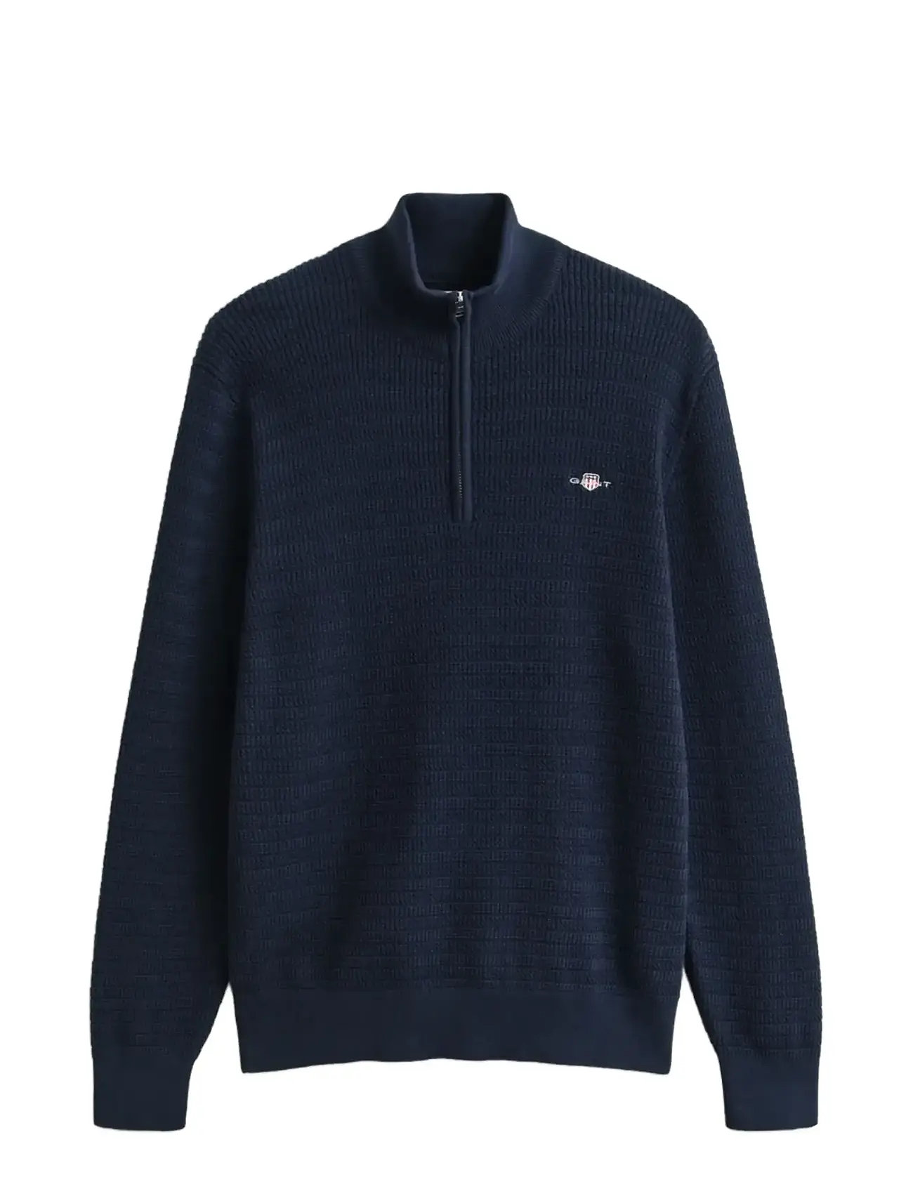 GANT Mini Cable Half Zip Navy - M - Herren