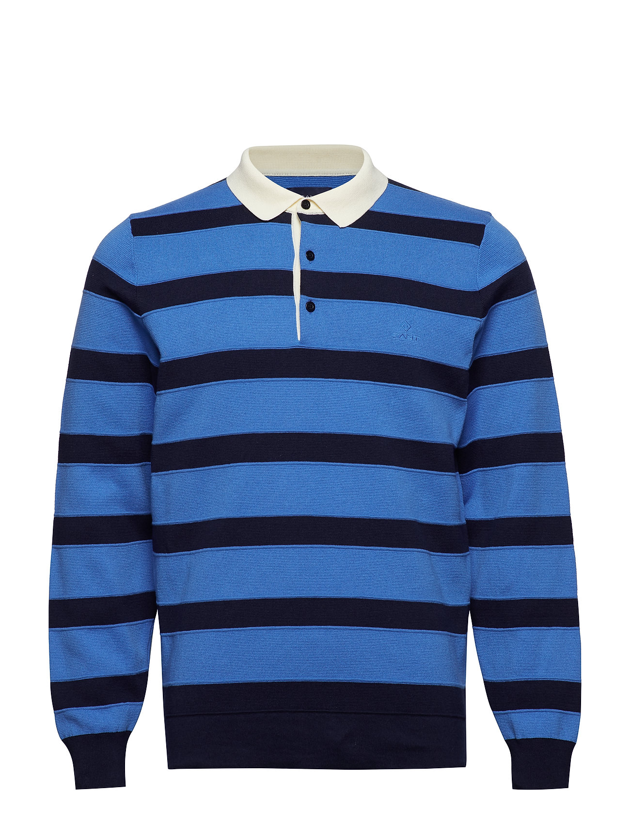 O1 Knitted Striped Rugger Poloshirt Polo Lange Mouwen Blauw Gant gant kopen in de aanbieding O1 Knitted Striped Rugger Poloshirt Polo Lange Mouwen Blauw Gant gant kopen in de aanbieding