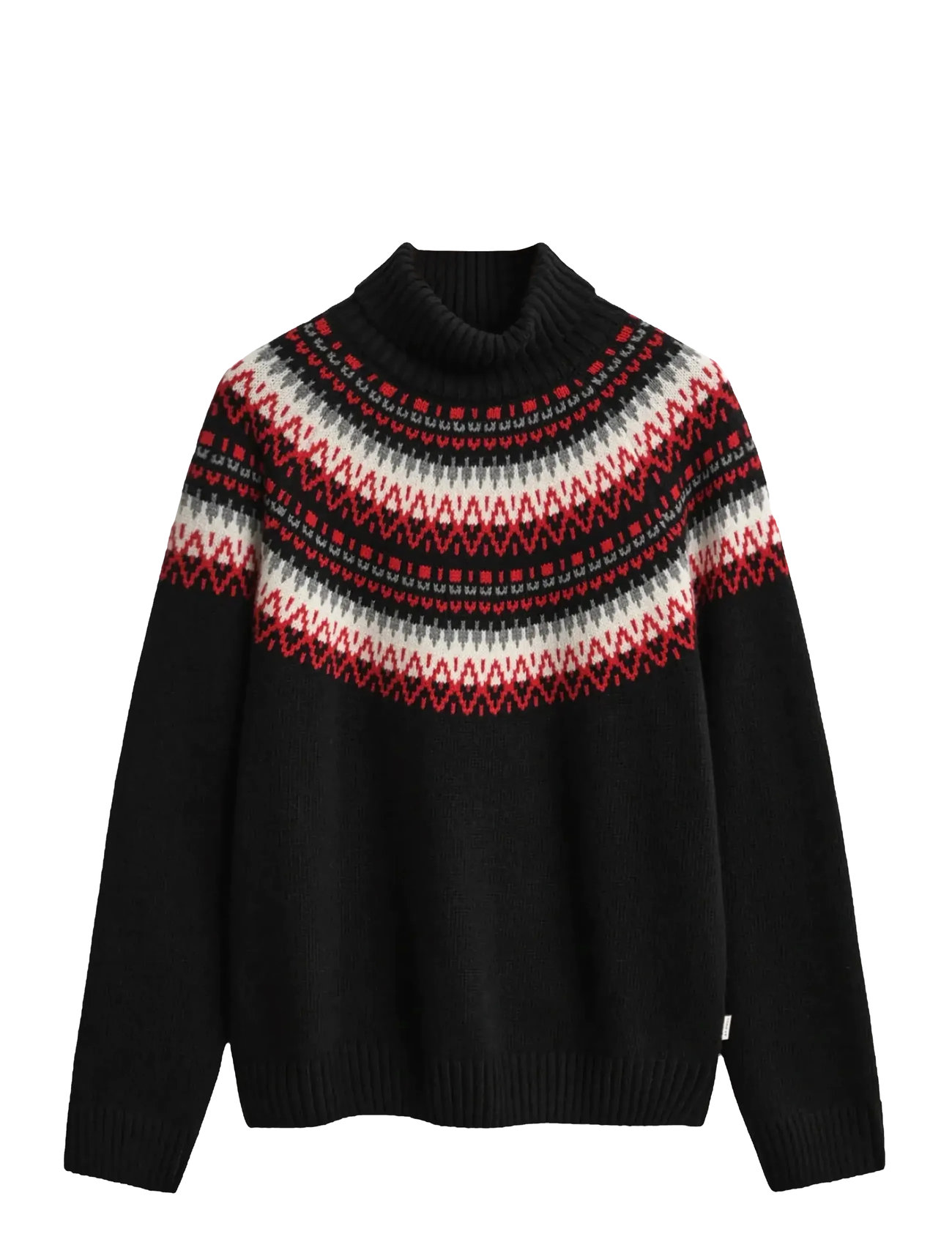 GANT Fair Isle Rollkragen Schwarz - XL - Herren