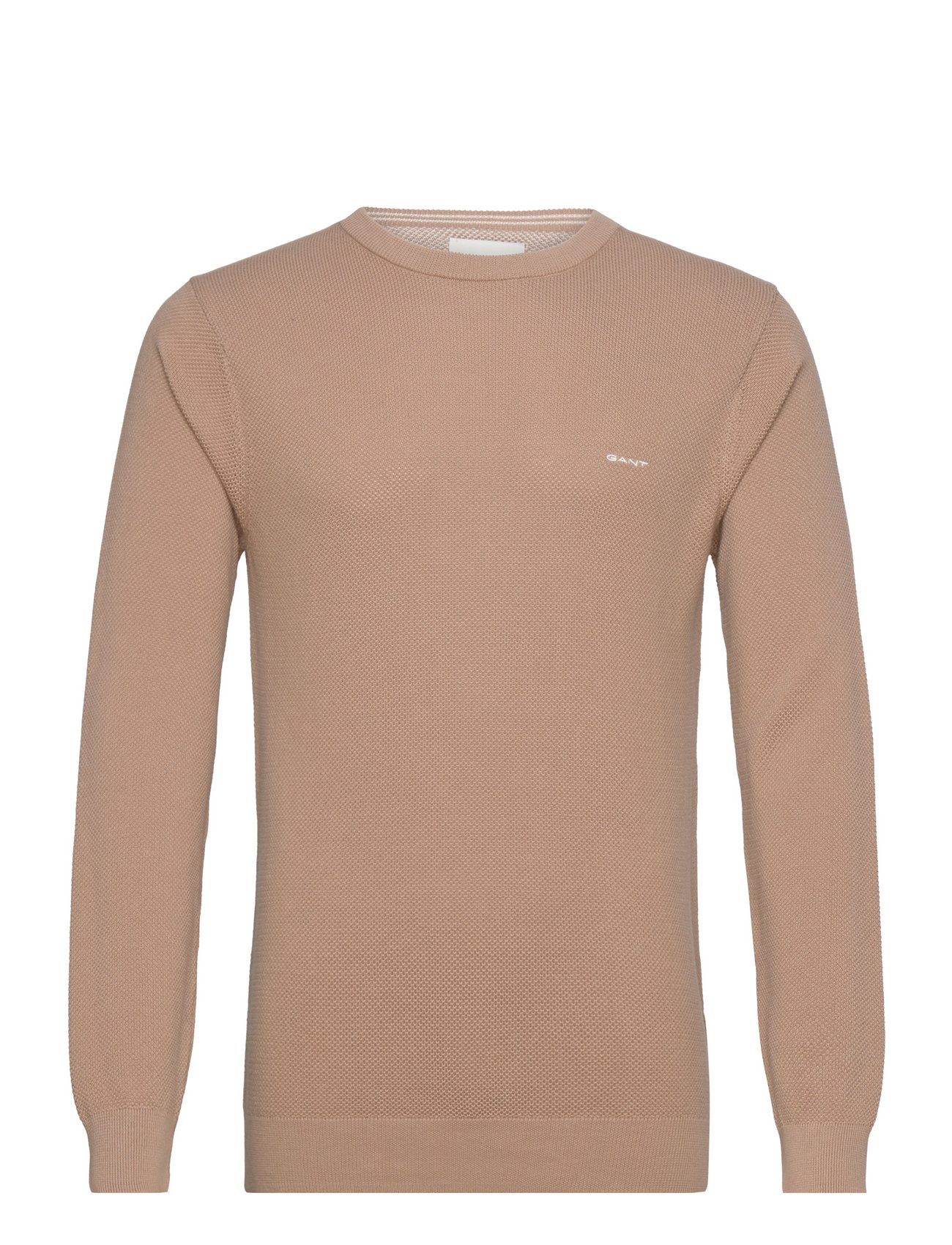 Cotton Pique C-Neck Beige GANT